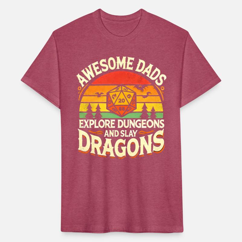 Awesome Dads Explore Dungeons DM RPG Dice Dragon