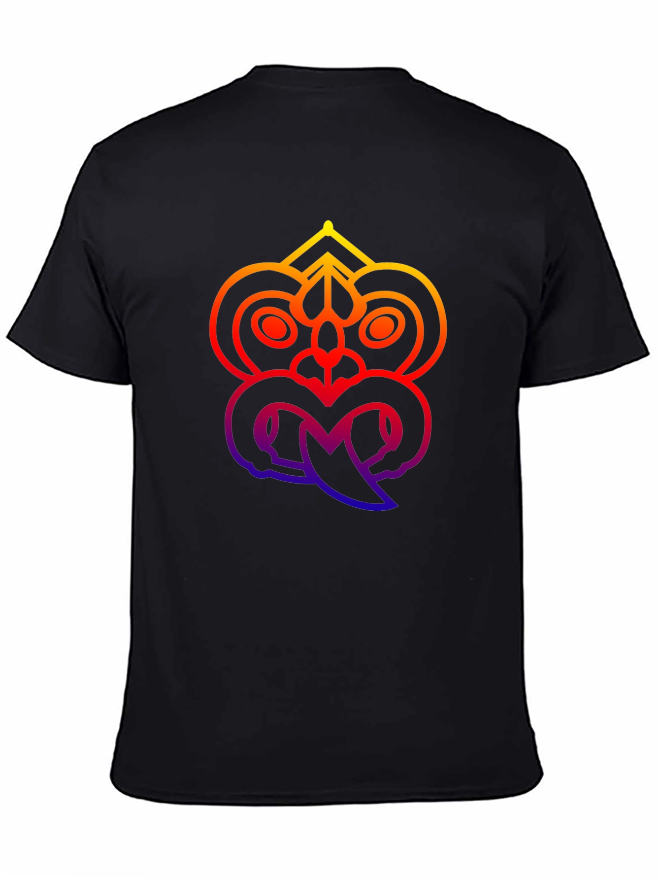 Tribal Mask Graphic Tee - Black Unisex T-Shirt