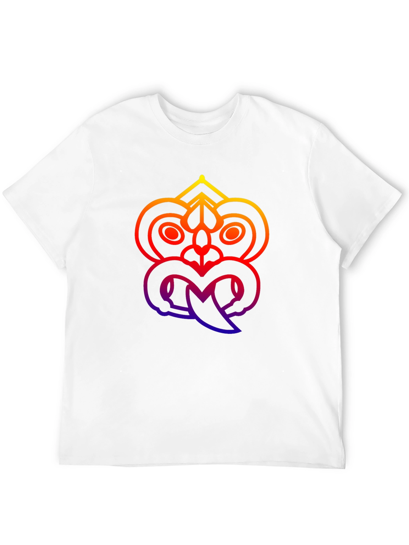 Tribal Mask Graphic Tee - Black Unisex T-Shirt