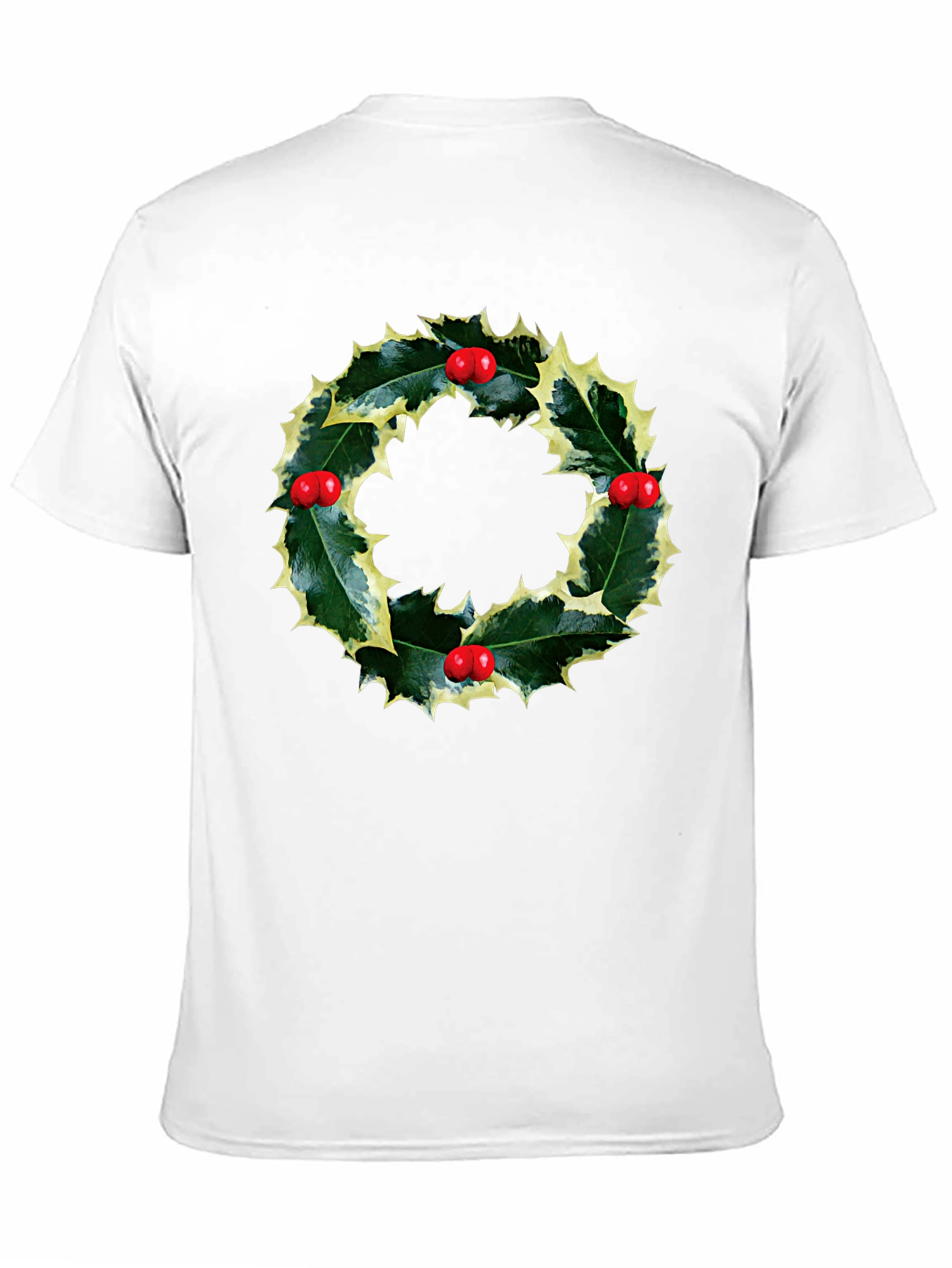 Holiday Holly Wreath Graphic T-Shirt