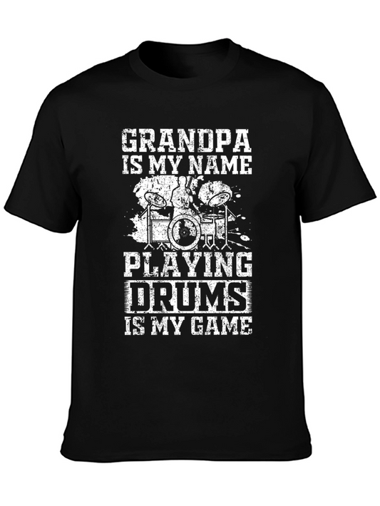 Grandpa Drums T-Shirt - Musician Gift