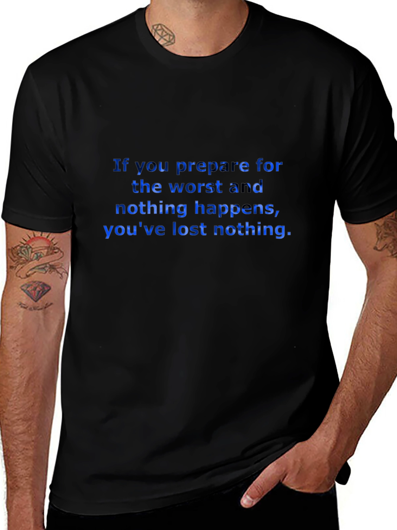 Motivational Quote Black T-Shirt