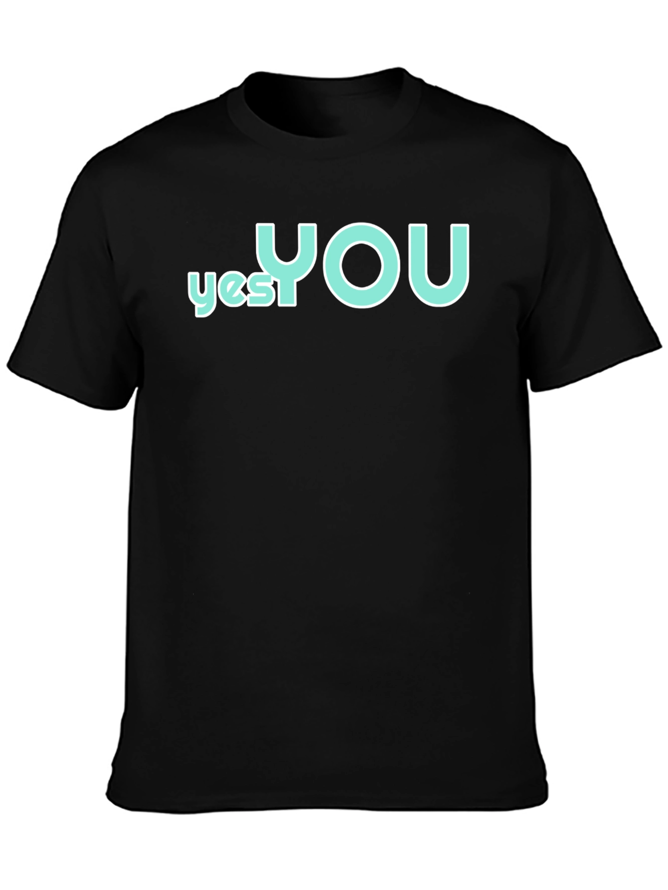 Yes You T-Shirt - Crew Neck - Black
