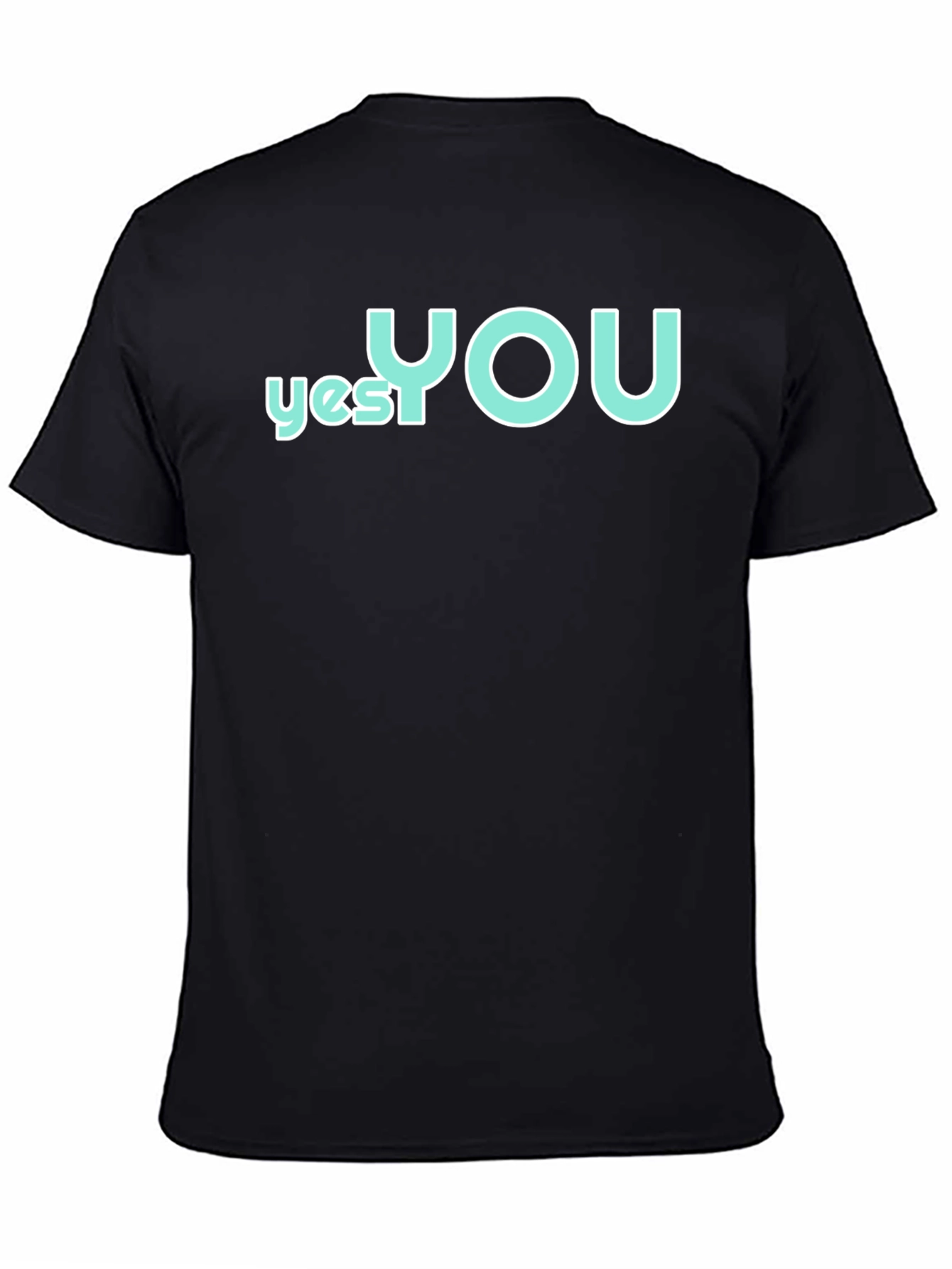 Yes You T-Shirt - Crew Neck - Black