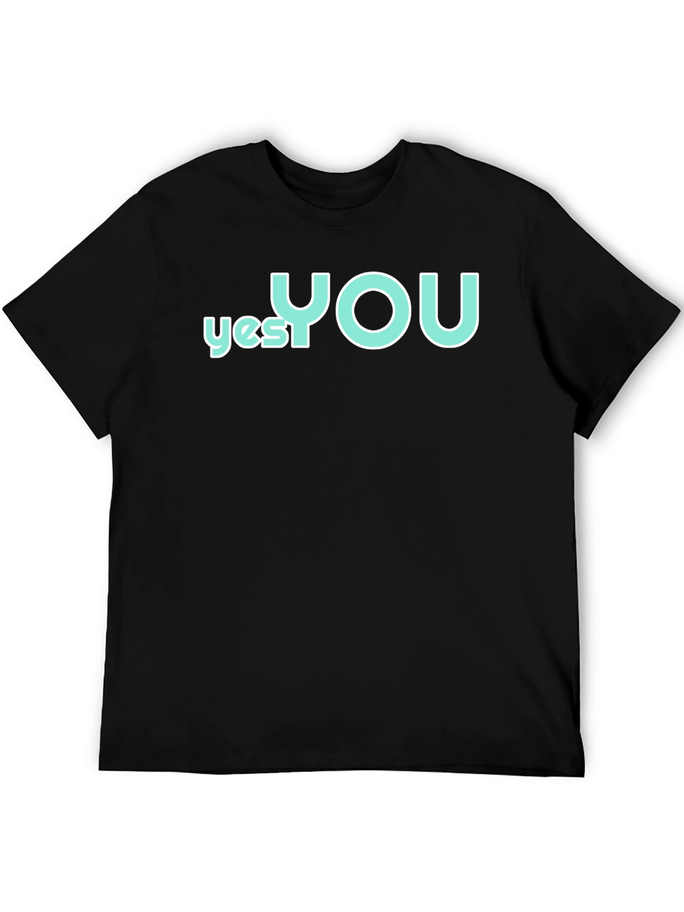 Yes You T-Shirt - Crew Neck - Black