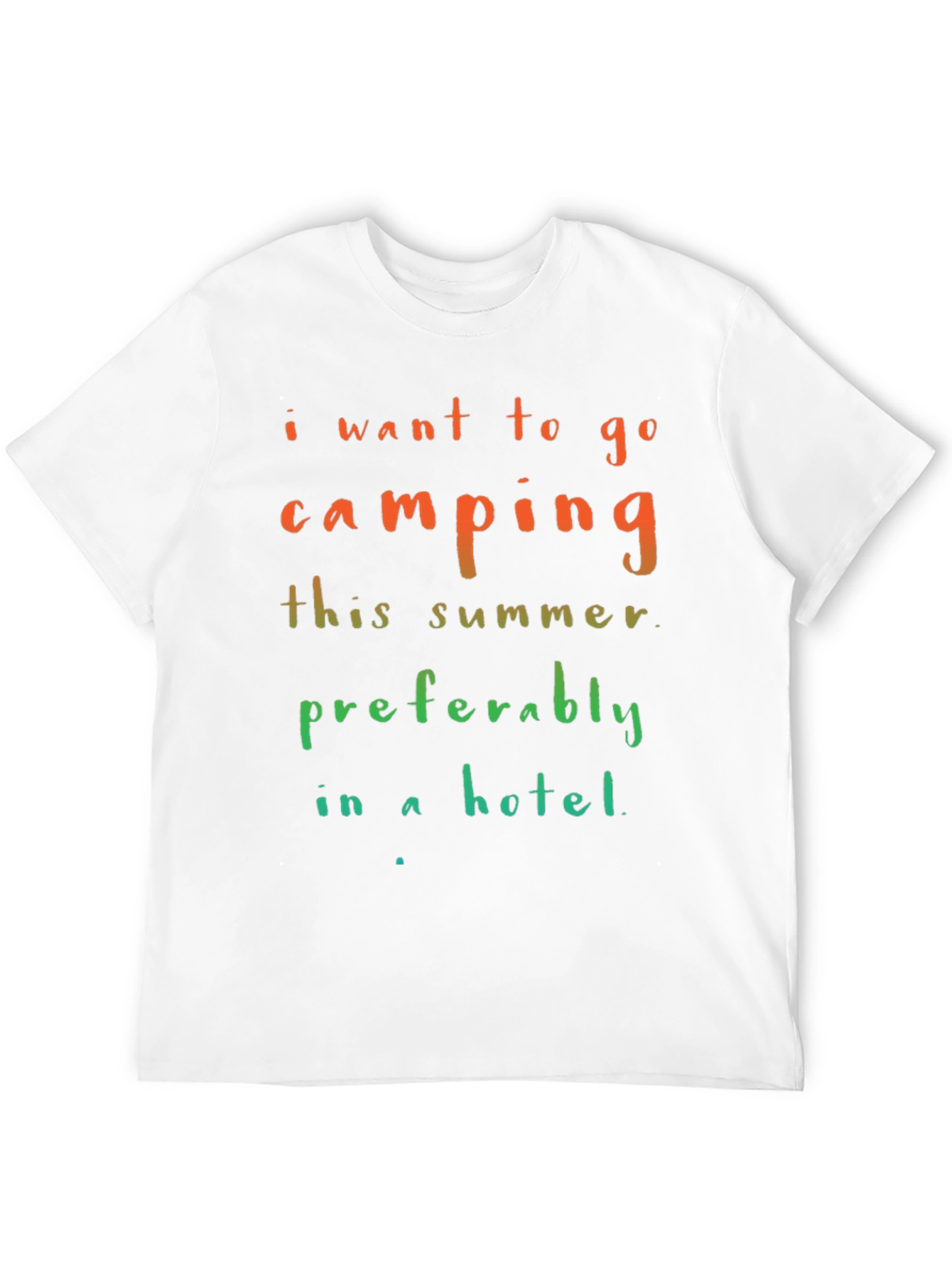 Camping Hotel Summer Mens Black T-Shirt
