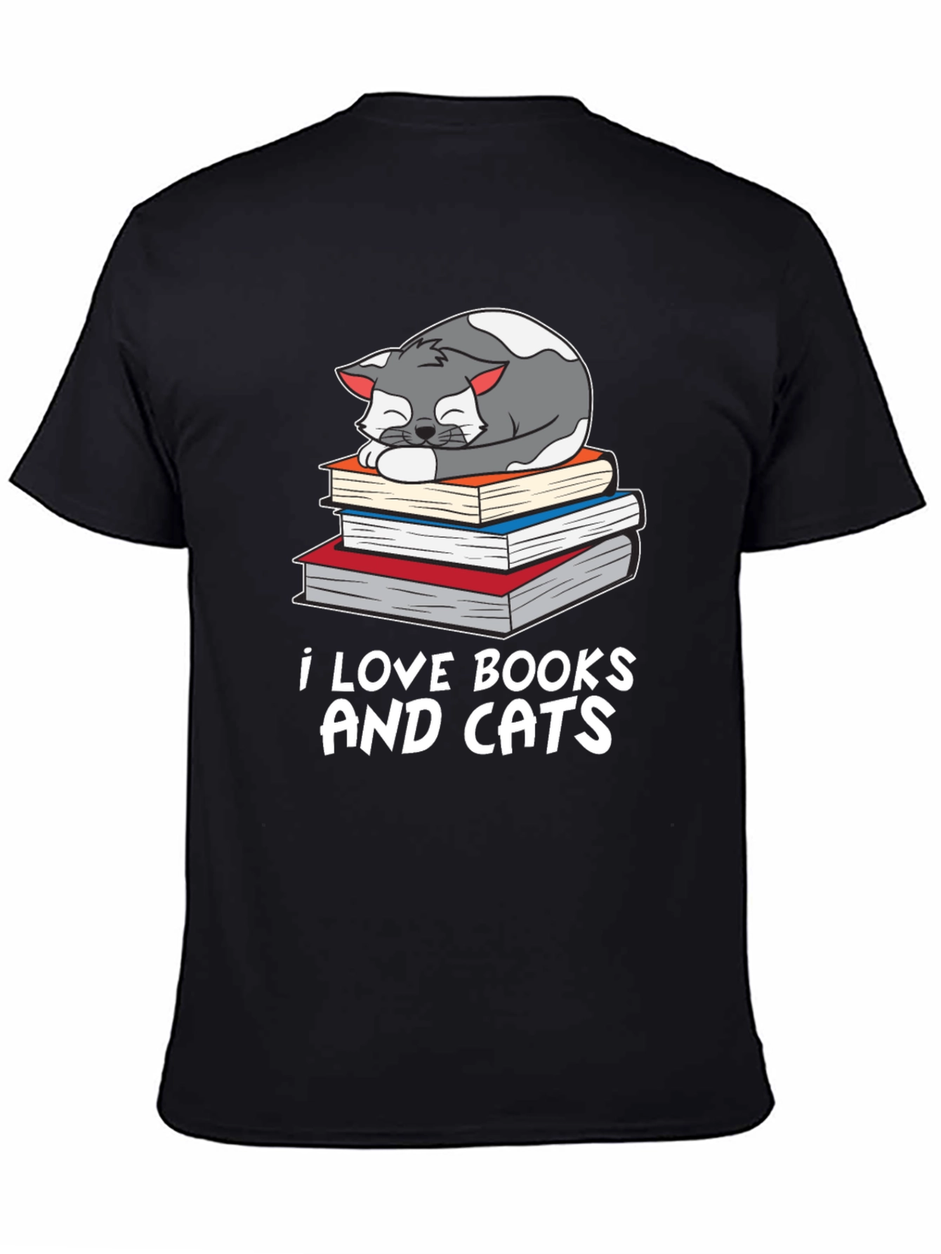 I Love Books and Cats Graphic Tee