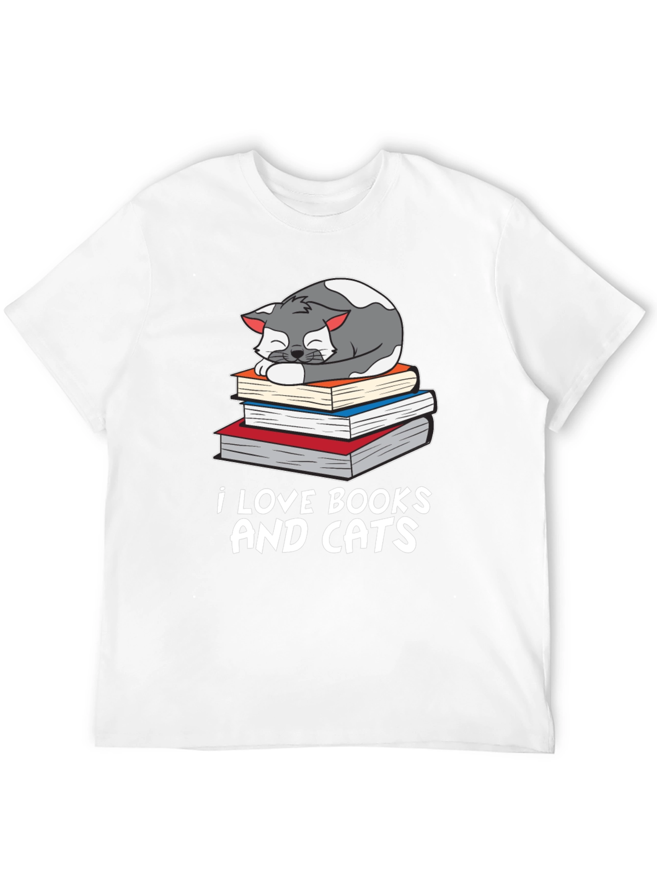 I Love Books and Cats Graphic Tee