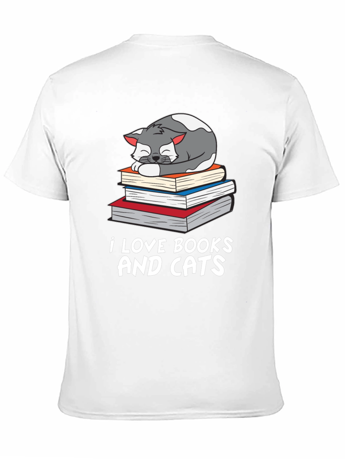 I Love Books and Cats Graphic Tee
