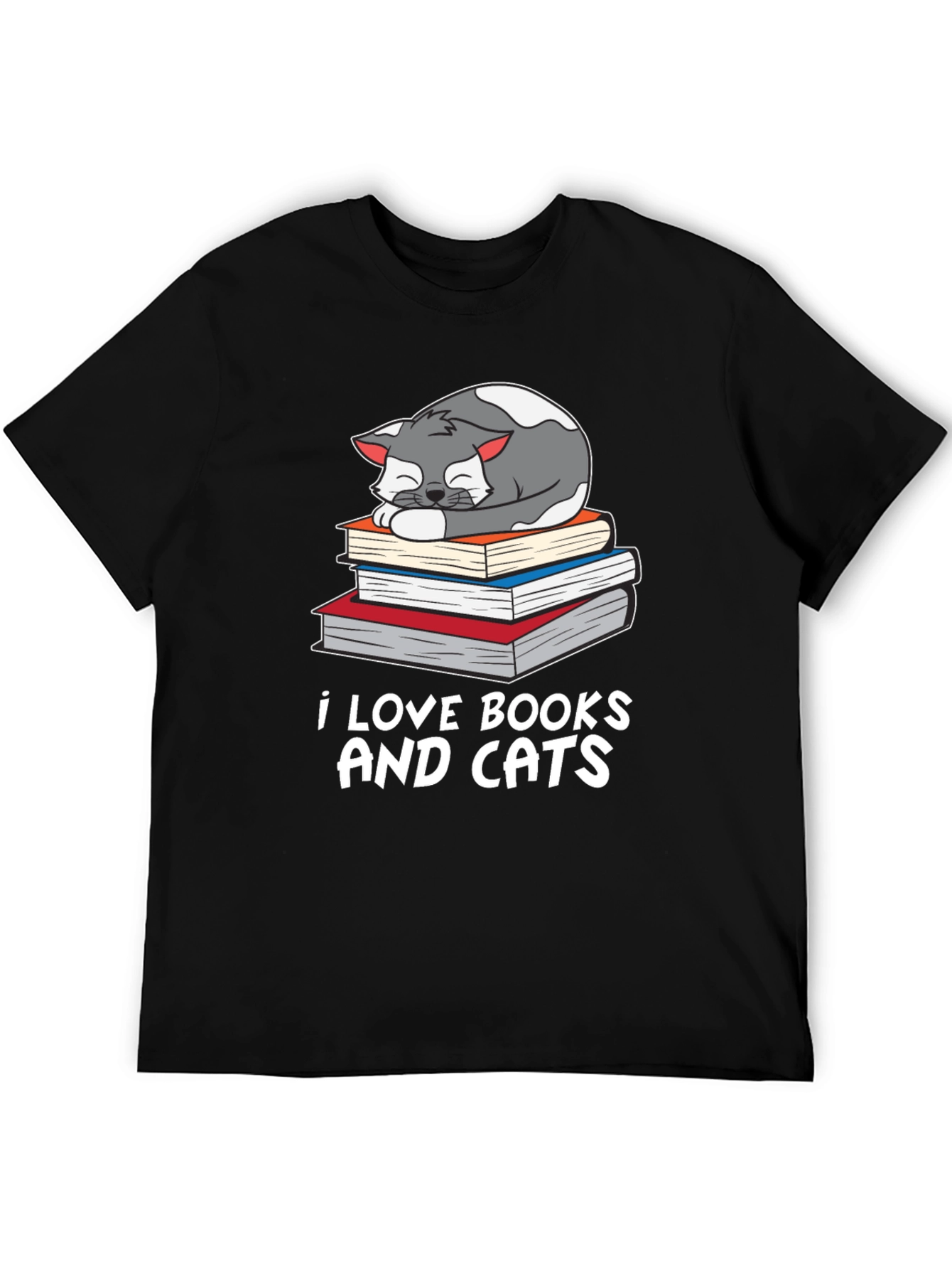 I Love Books and Cats Graphic Tee