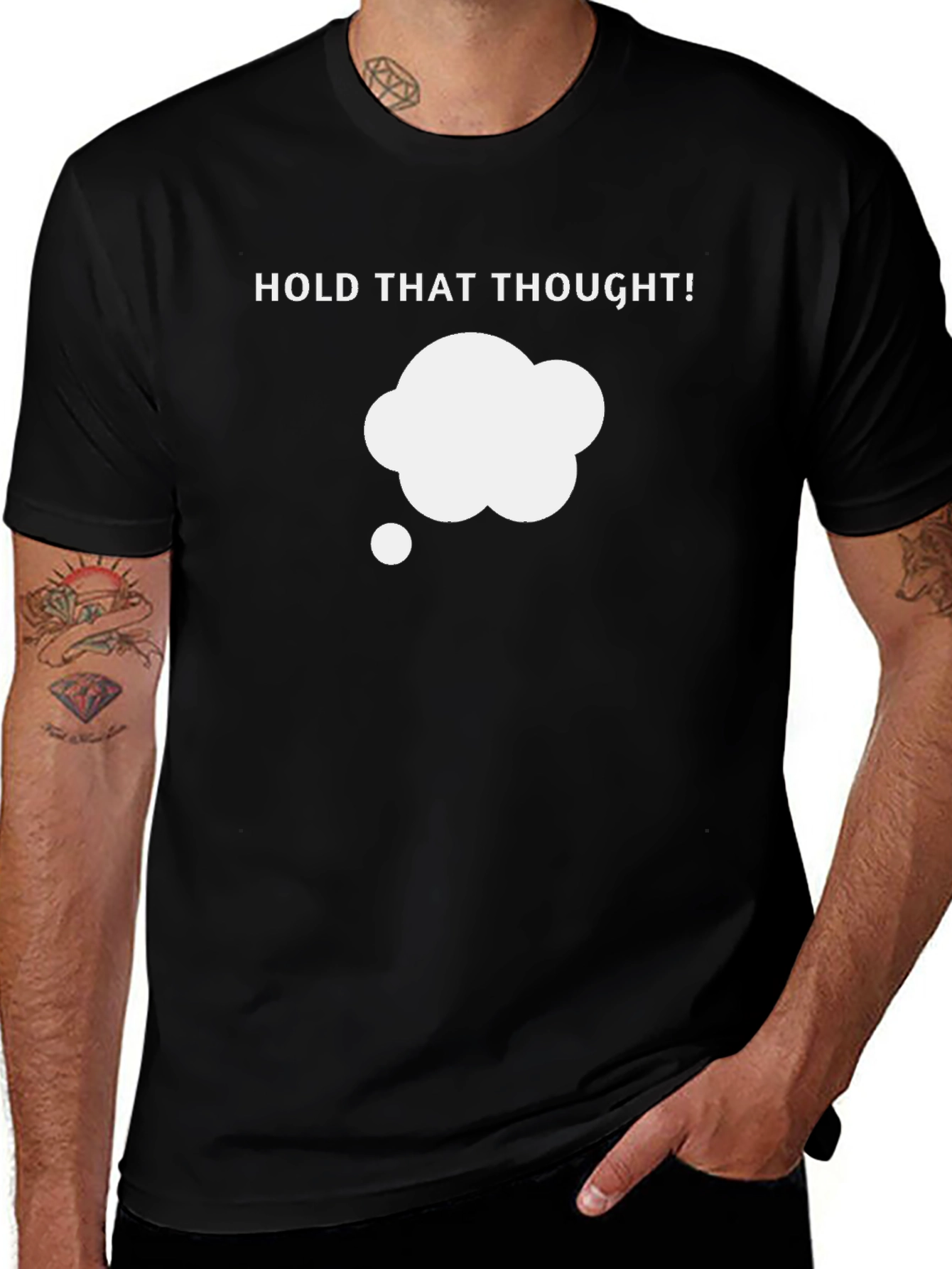 Hold That Thought! Graphic T-Shirt - Black