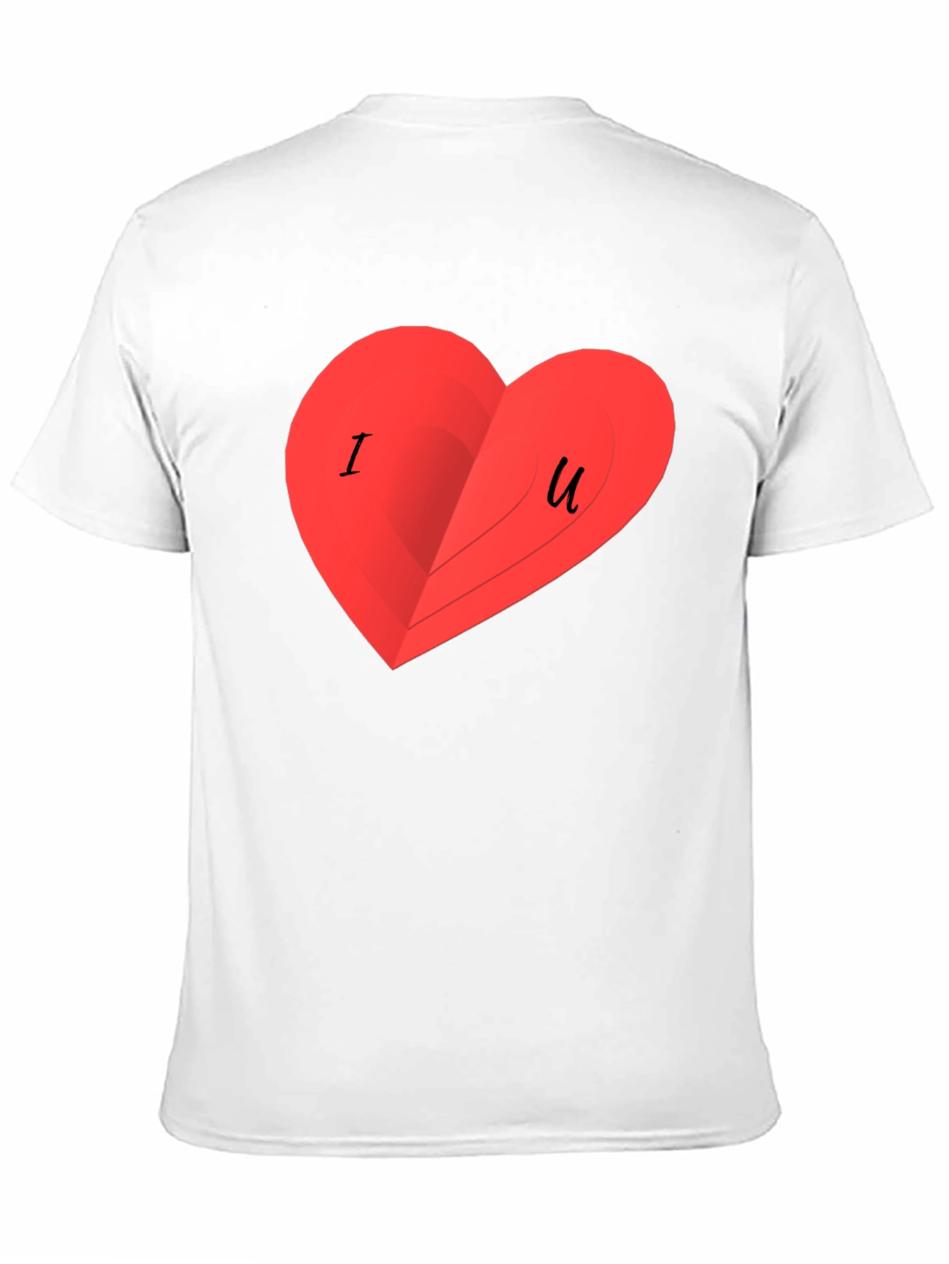 I Love You Heart Graphic Black T-Shirt