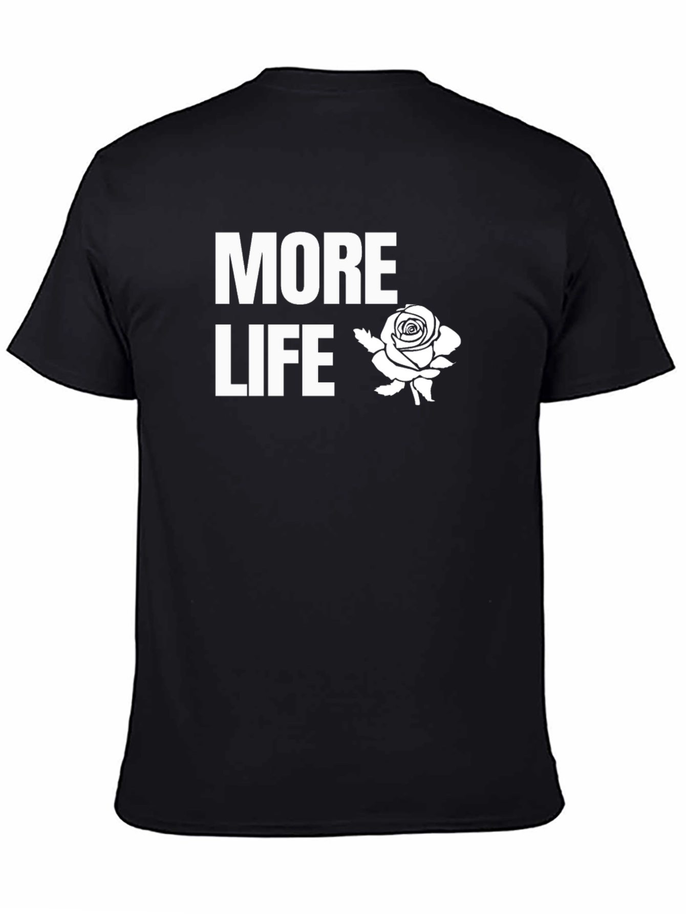 More Life Rose Graphic T-Shirt - Black