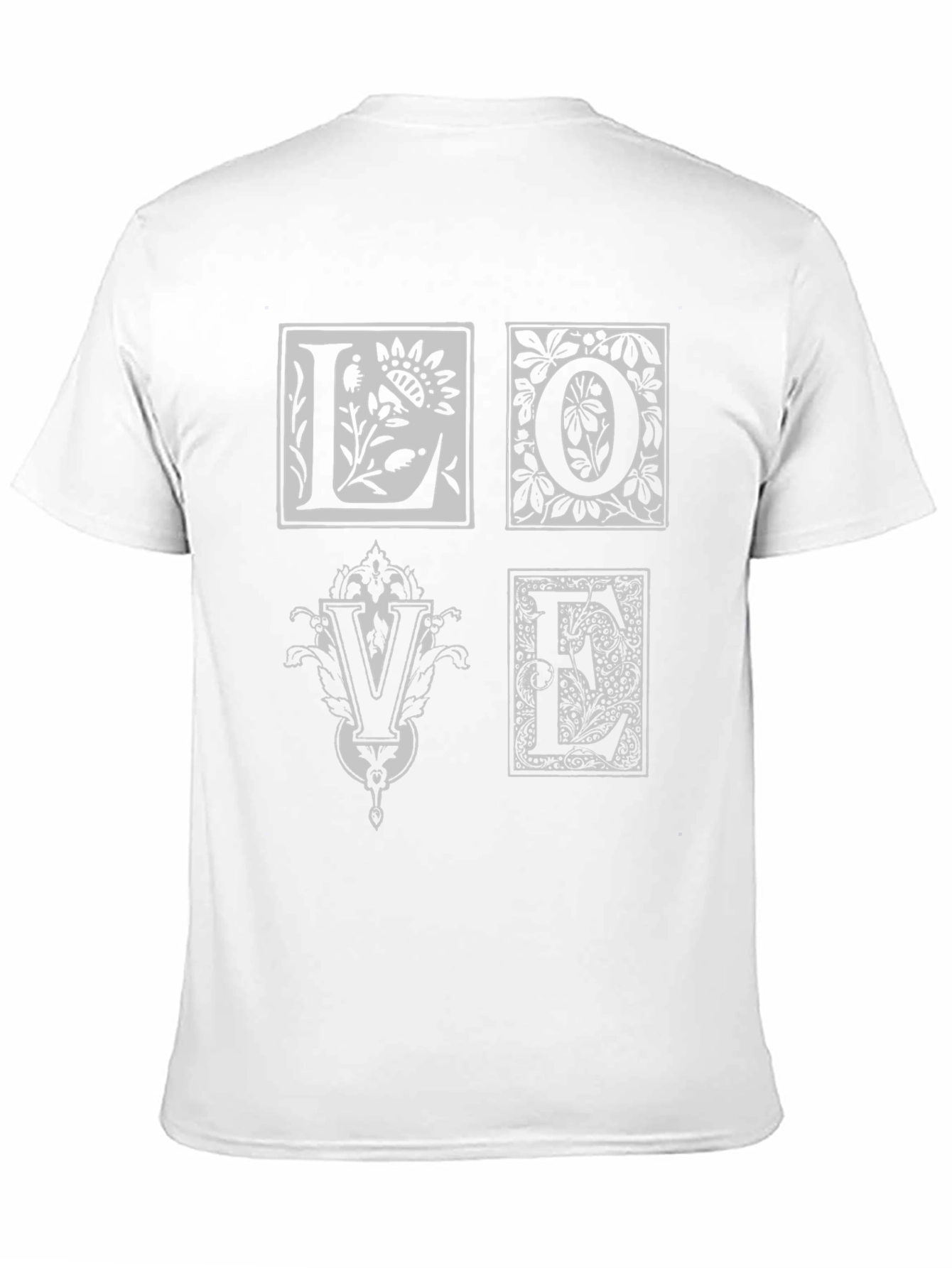 Floral Love T-Shirt - Unique Artistic Design