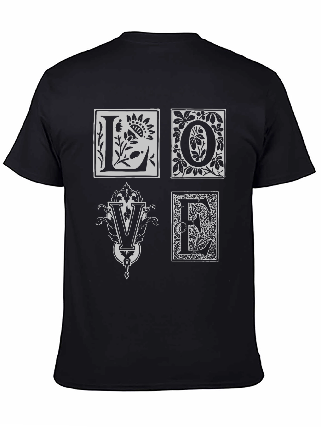 Floral Love T-Shirt - Unique Artistic Design