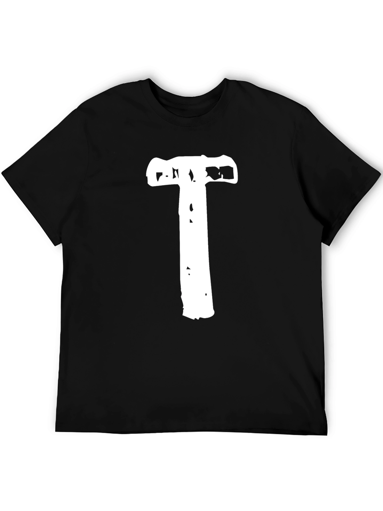 Hammer Time Tee - Bold White Graphic on Black