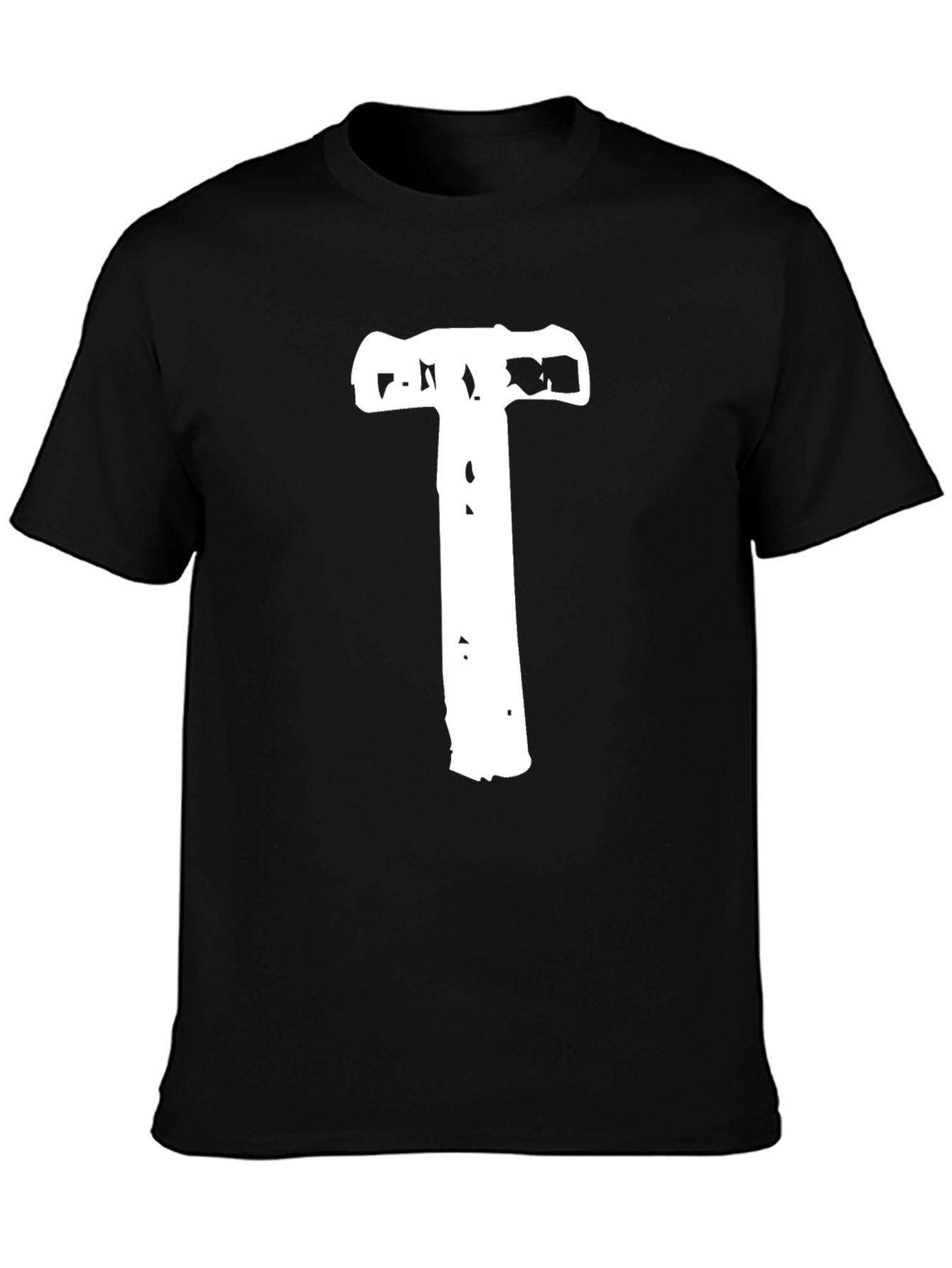 Hammer Time Tee - Bold White Graphic on Black