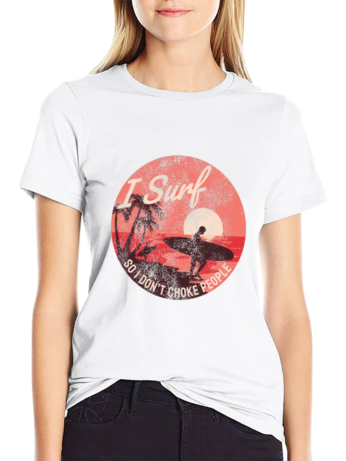 I Surf So I Dont Choke People Graphic Tee