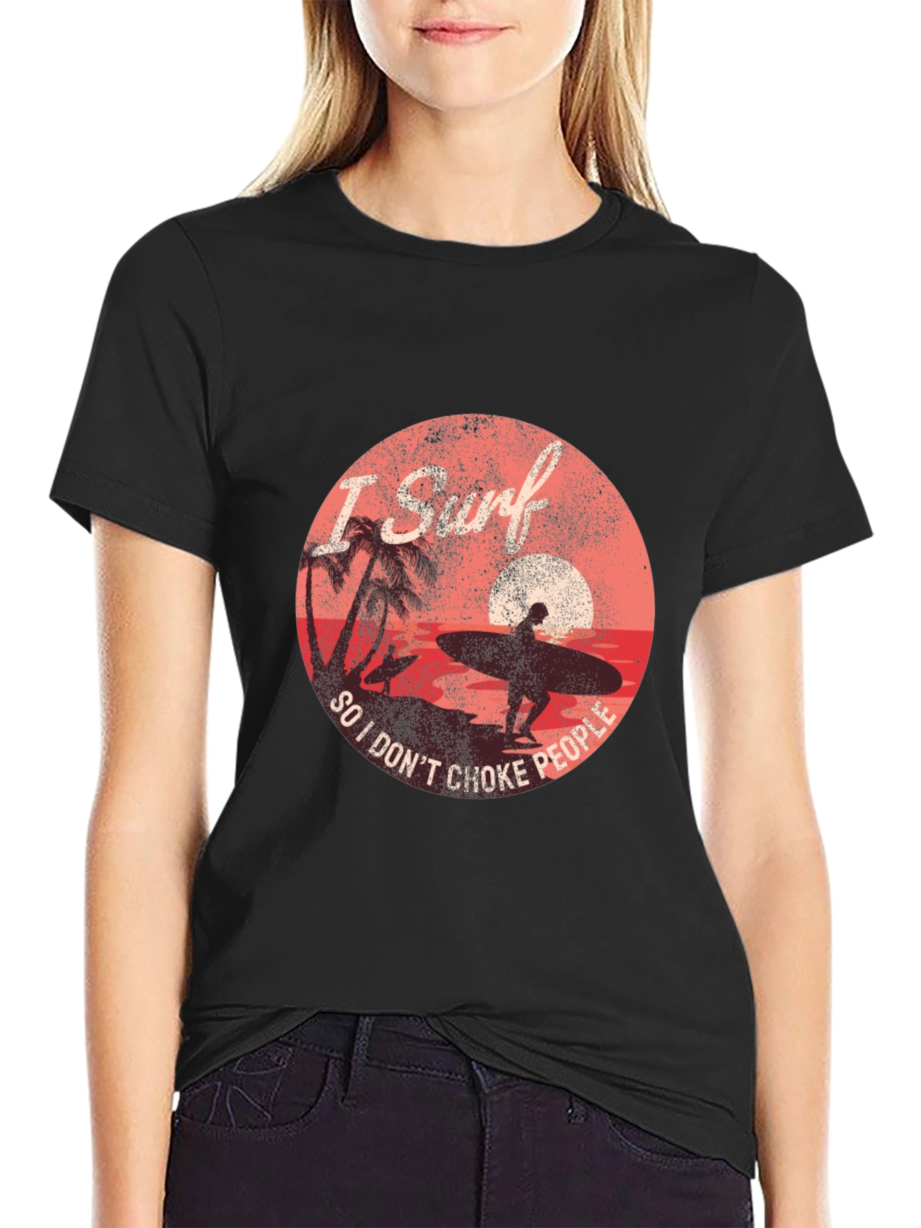 I Surf So I Dont Choke People Graphic Tee