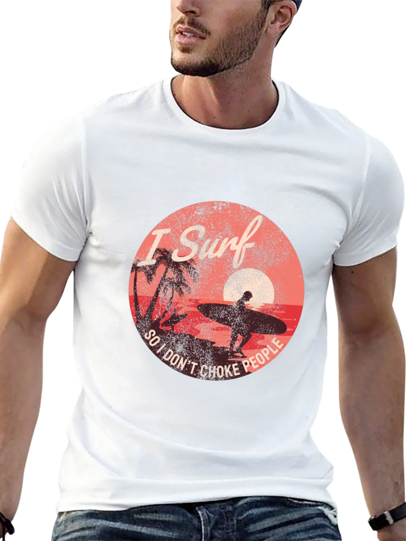 I Surf So I Dont Choke People Graphic Tee