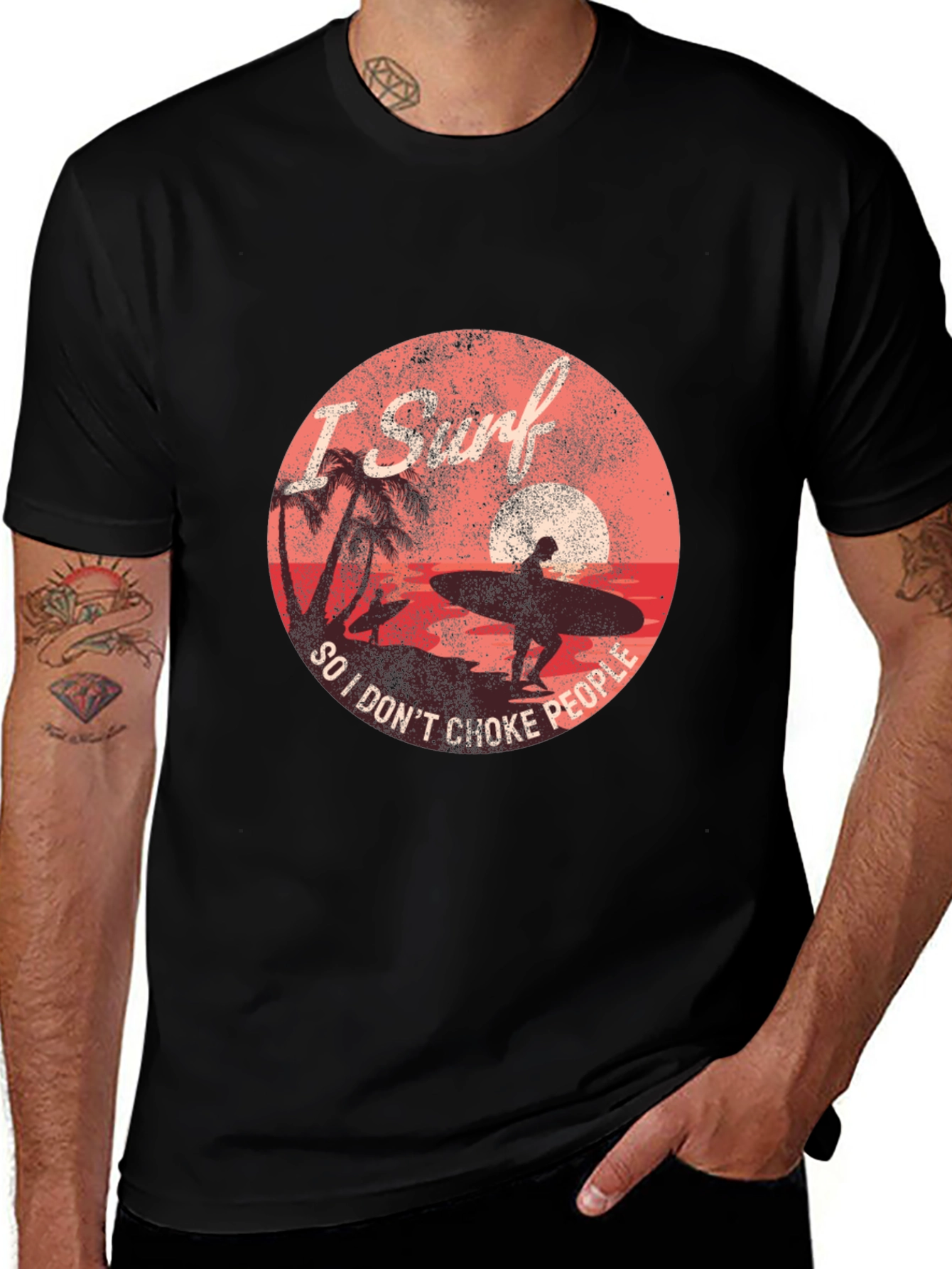 I Surf So I Dont Choke People Graphic Tee