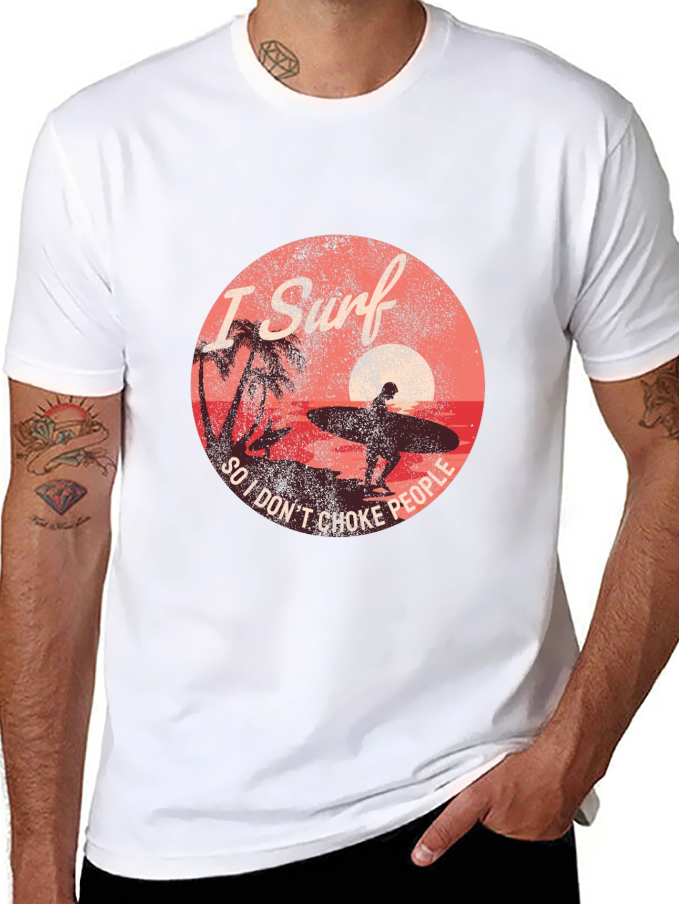 I Surf So I Dont Choke People Graphic Tee