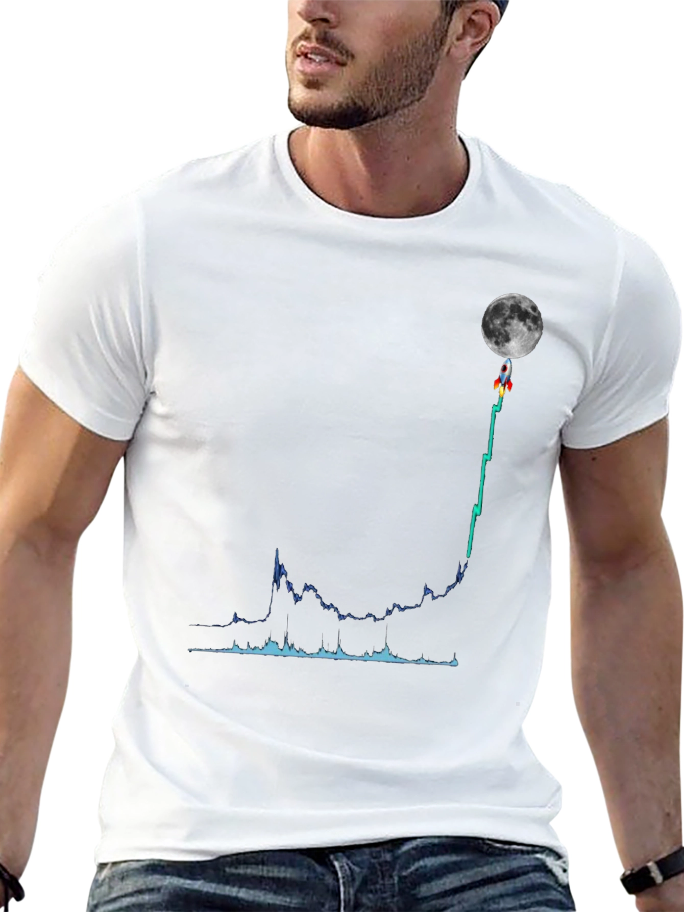 To the Moon Graphic Tee - Crypto Trading T-Shirt