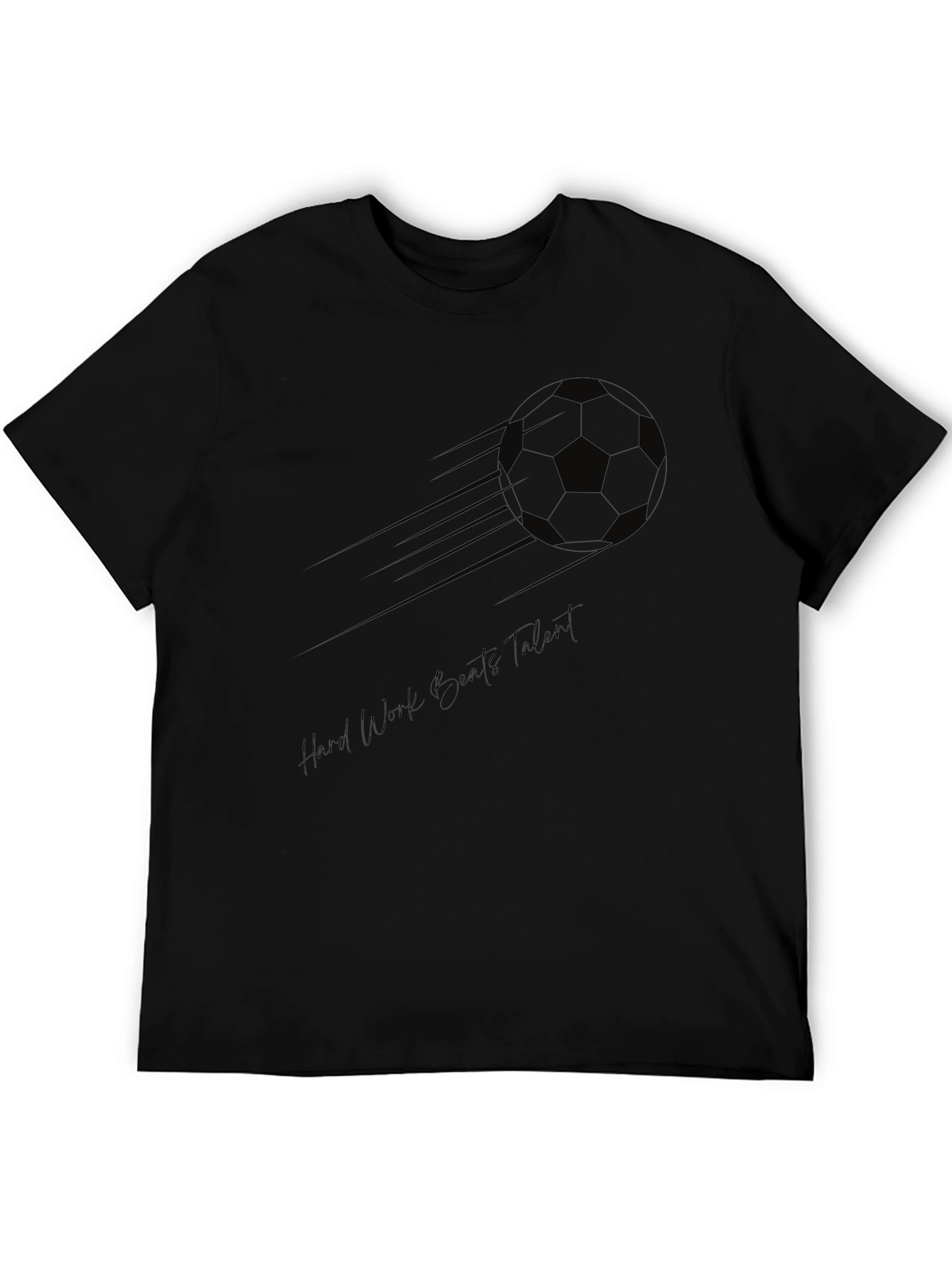 Soccer Ball Graphic Black T-Shirt