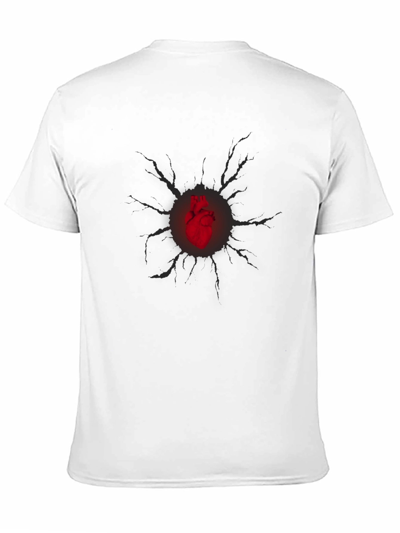 Heart Burst Graphic Tee - Black