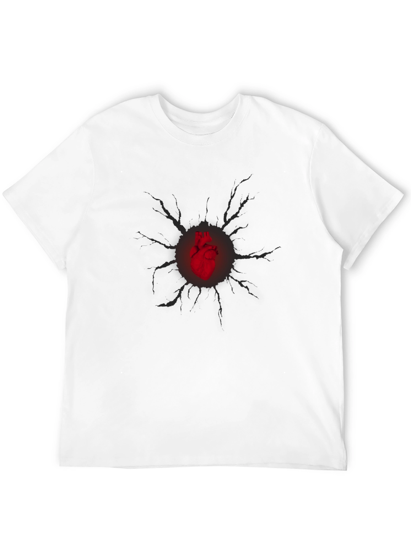 Heart Burst Graphic Tee - Black