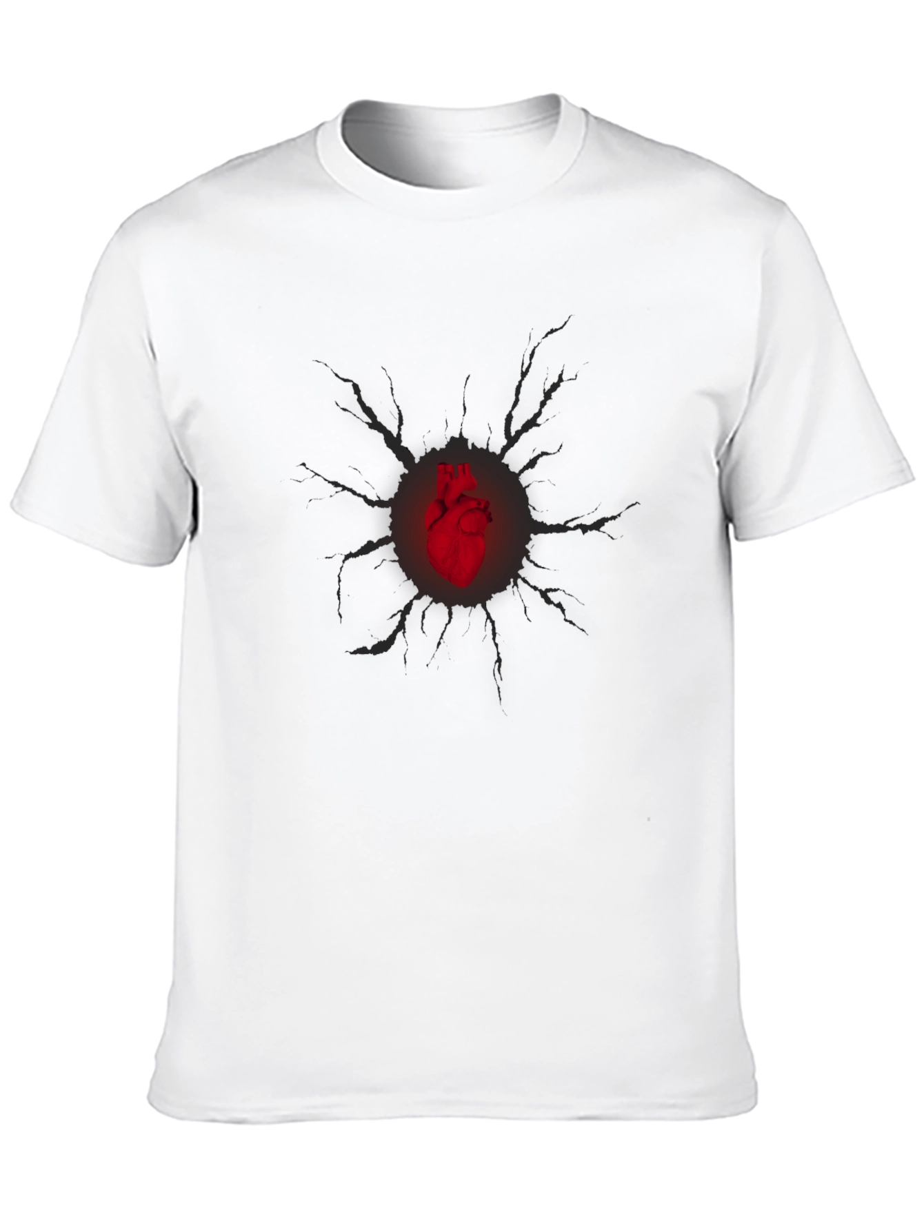 Heart Burst Graphic Tee - Black
