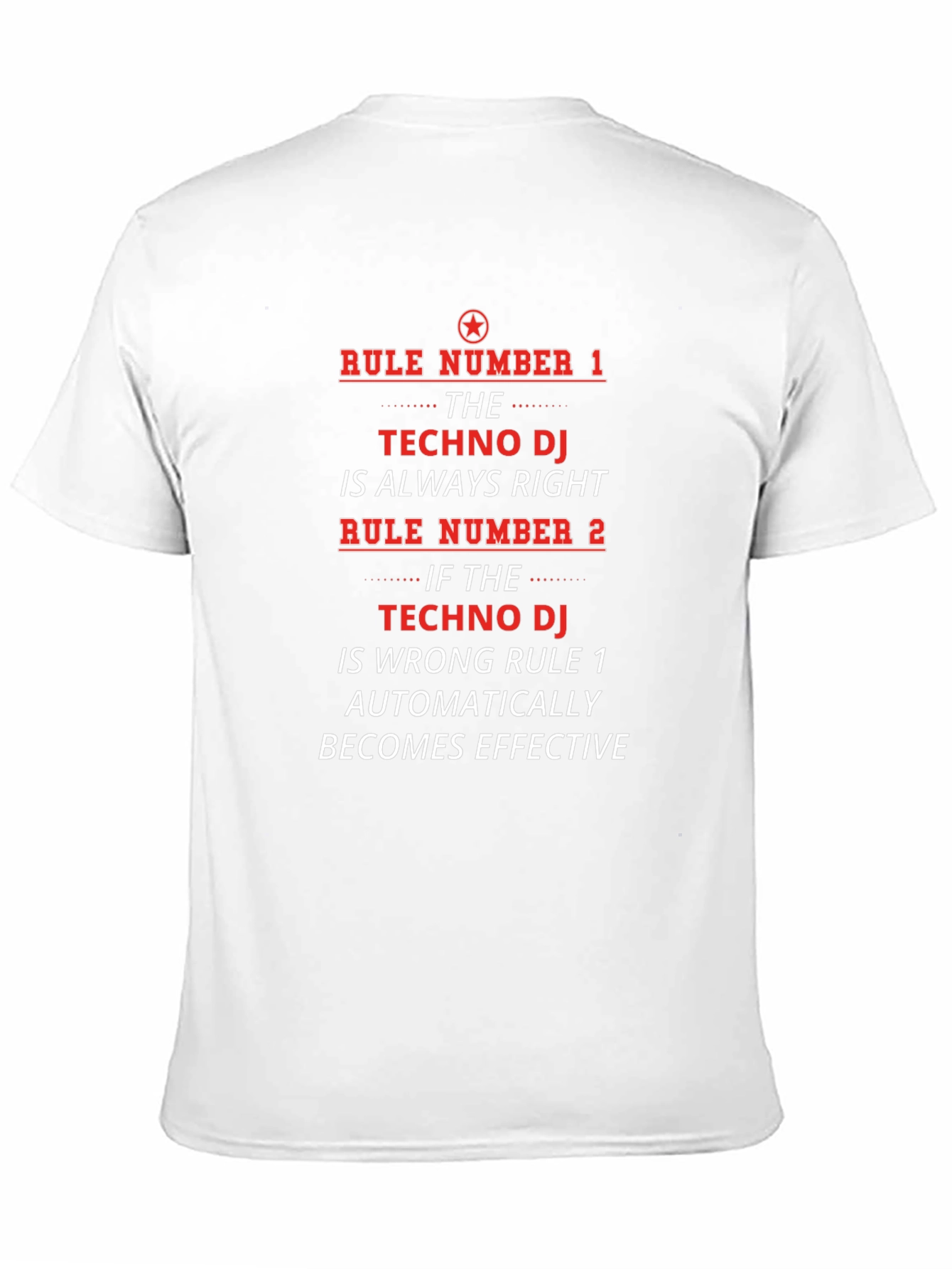 Techno DJ Rules Graphic T-Shirt