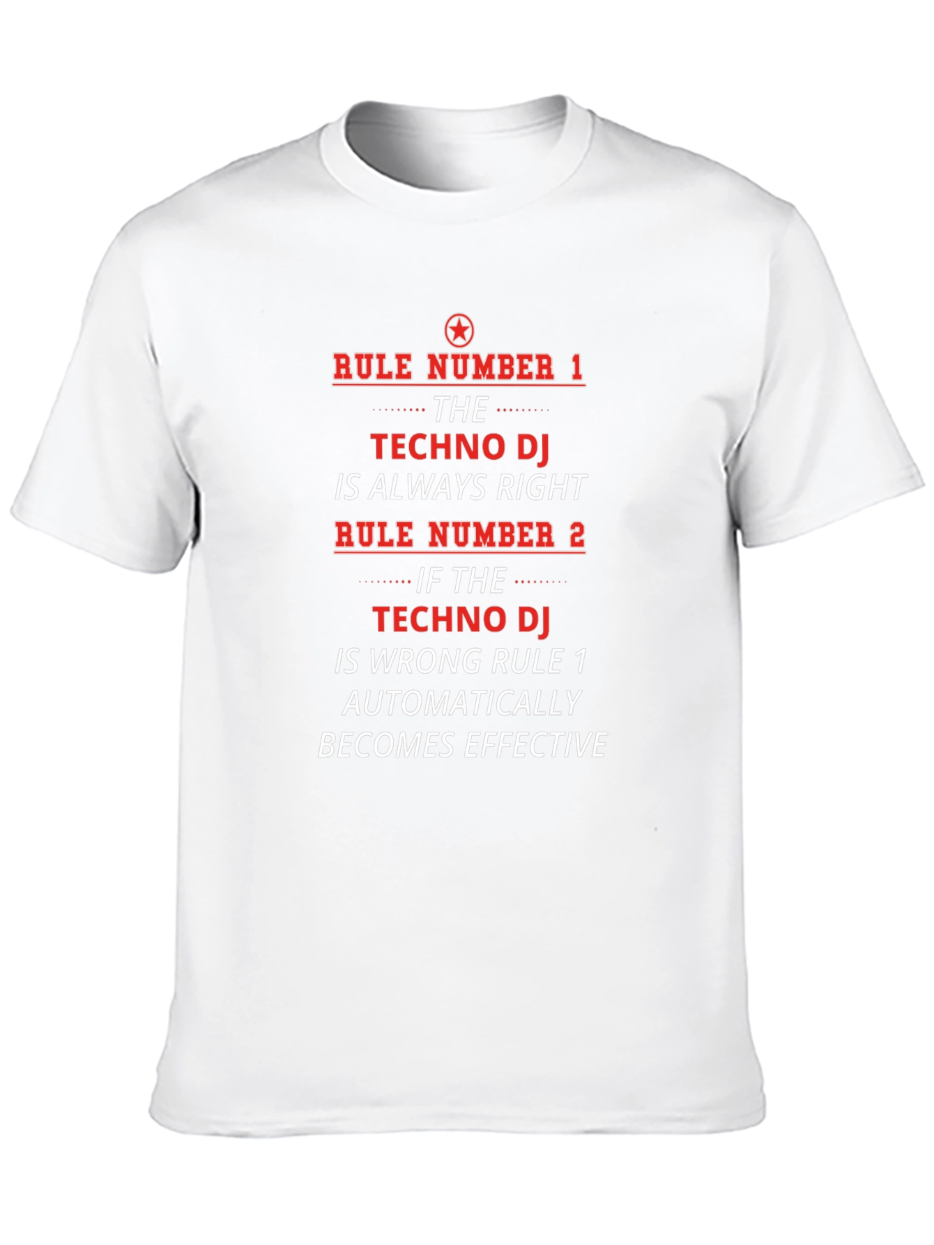 Techno DJ Rules Graphic T-Shirt