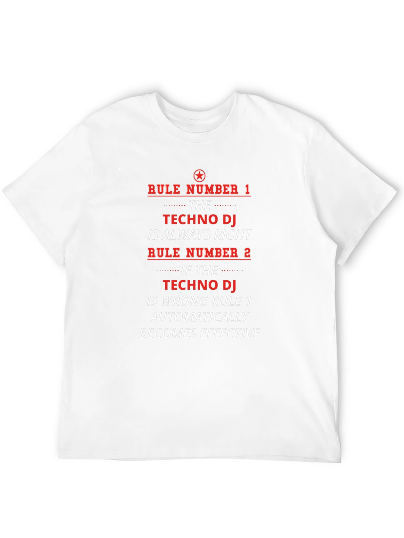 Techno DJ Rules Graphic T-Shirt