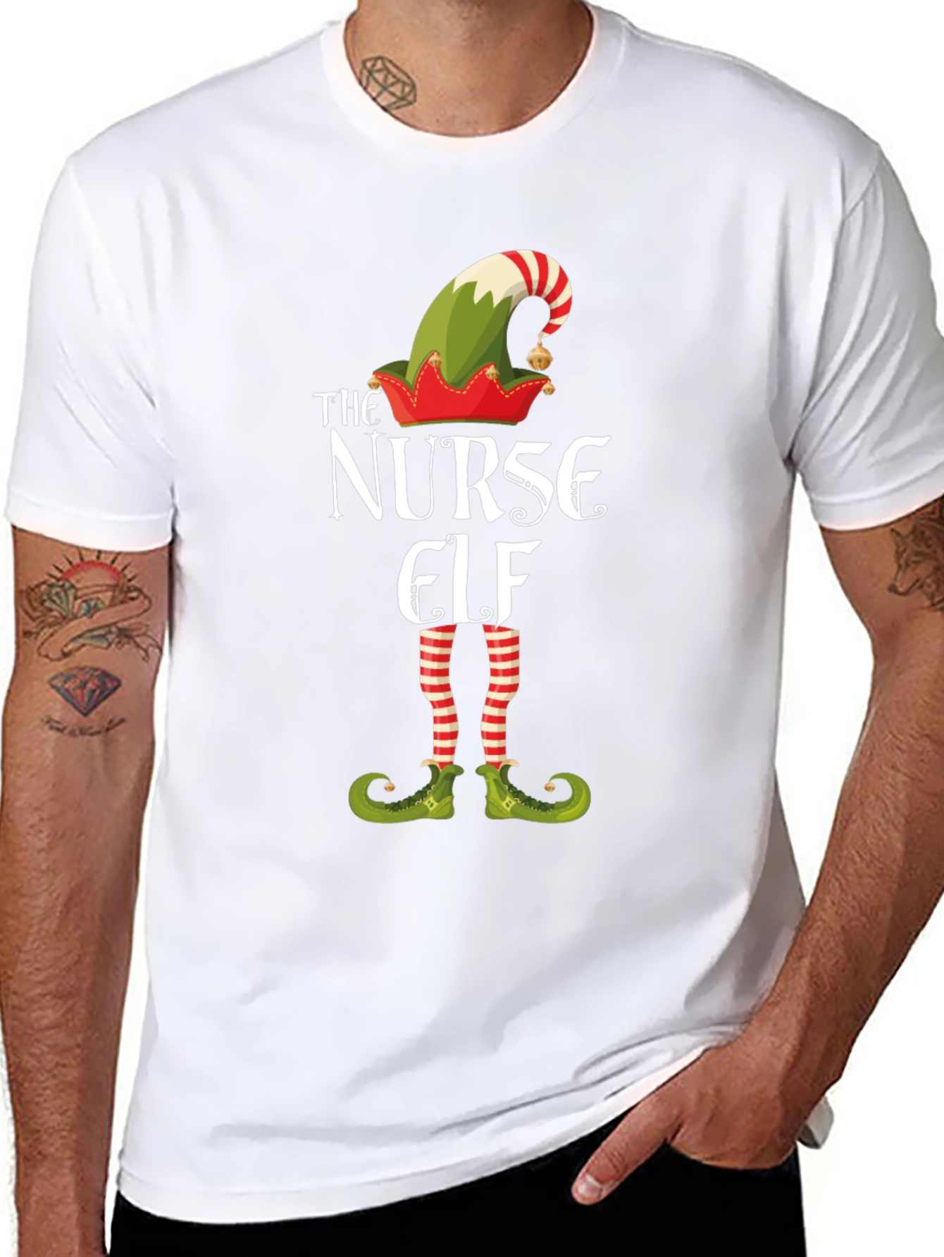 Nurse Elf Holiday T-Shirt - Festive Christmas Apparel