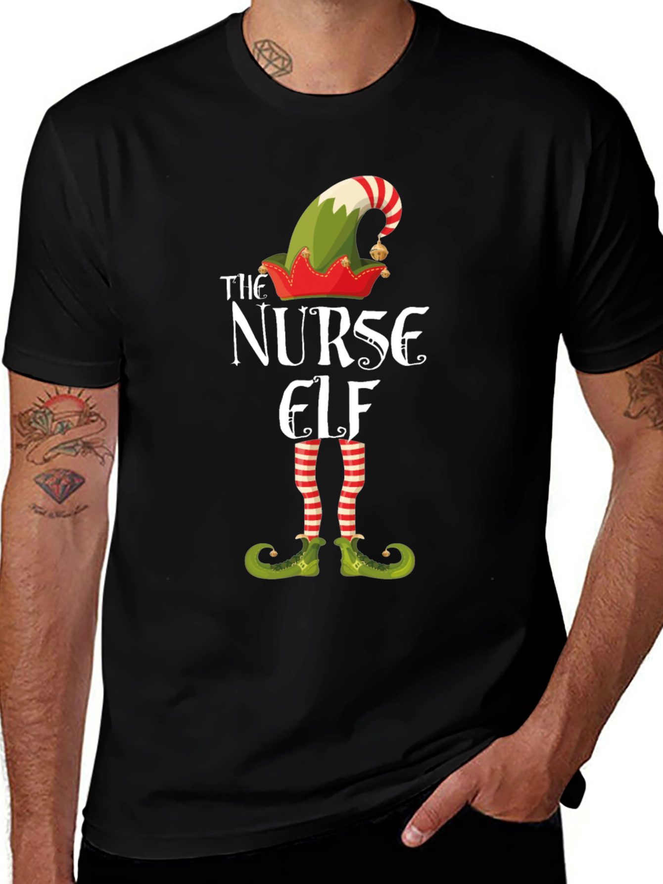 Nurse Elf Holiday T-Shirt - Festive Christmas Apparel
