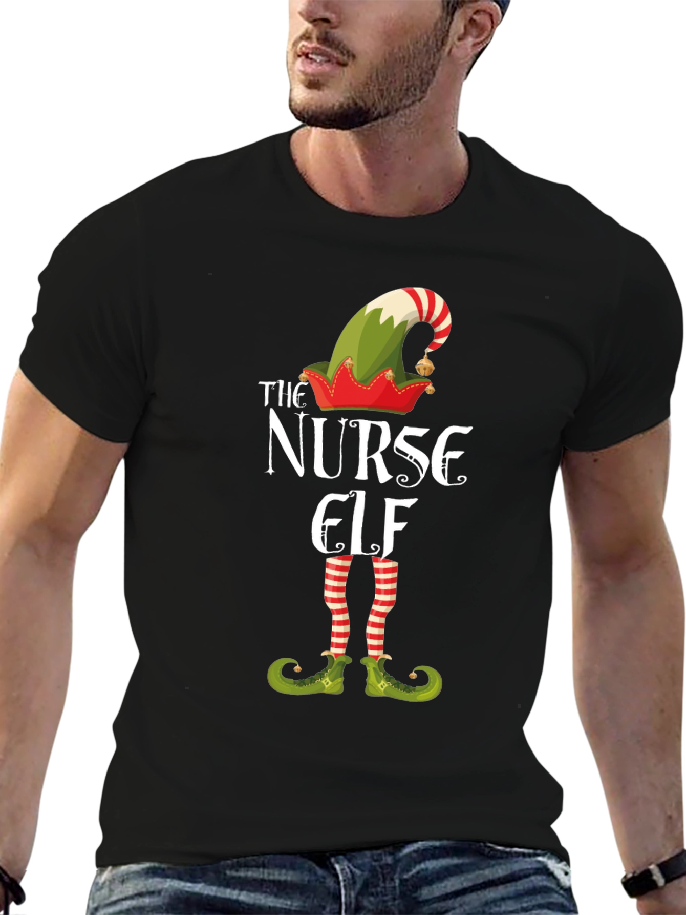 Nurse Elf Holiday T-Shirt - Festive Christmas Apparel
