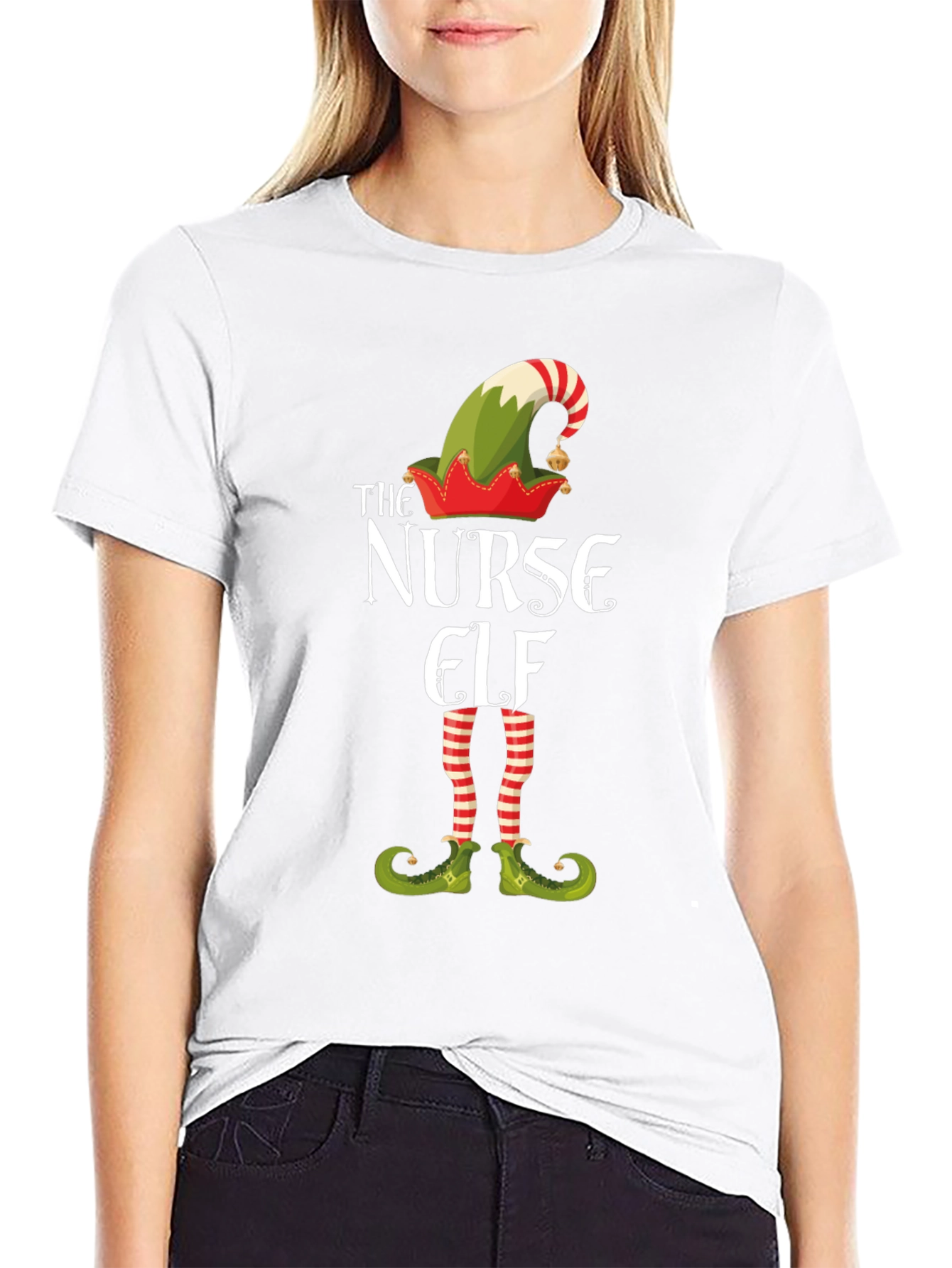 Nurse Elf Holiday T-Shirt - Festive Christmas Apparel