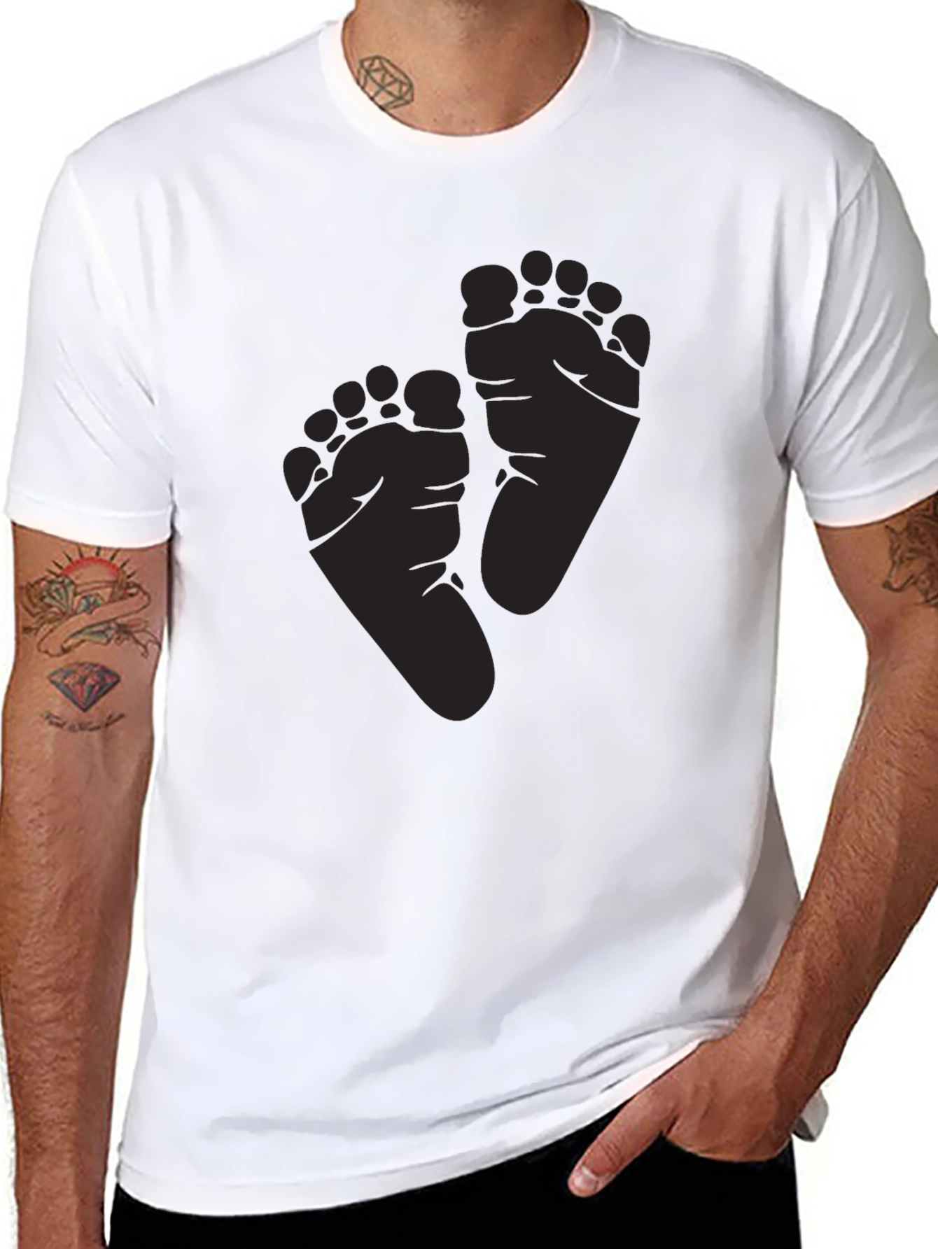 Baby Feet Graphic Tee - Unisex Soft Cotton Shirt