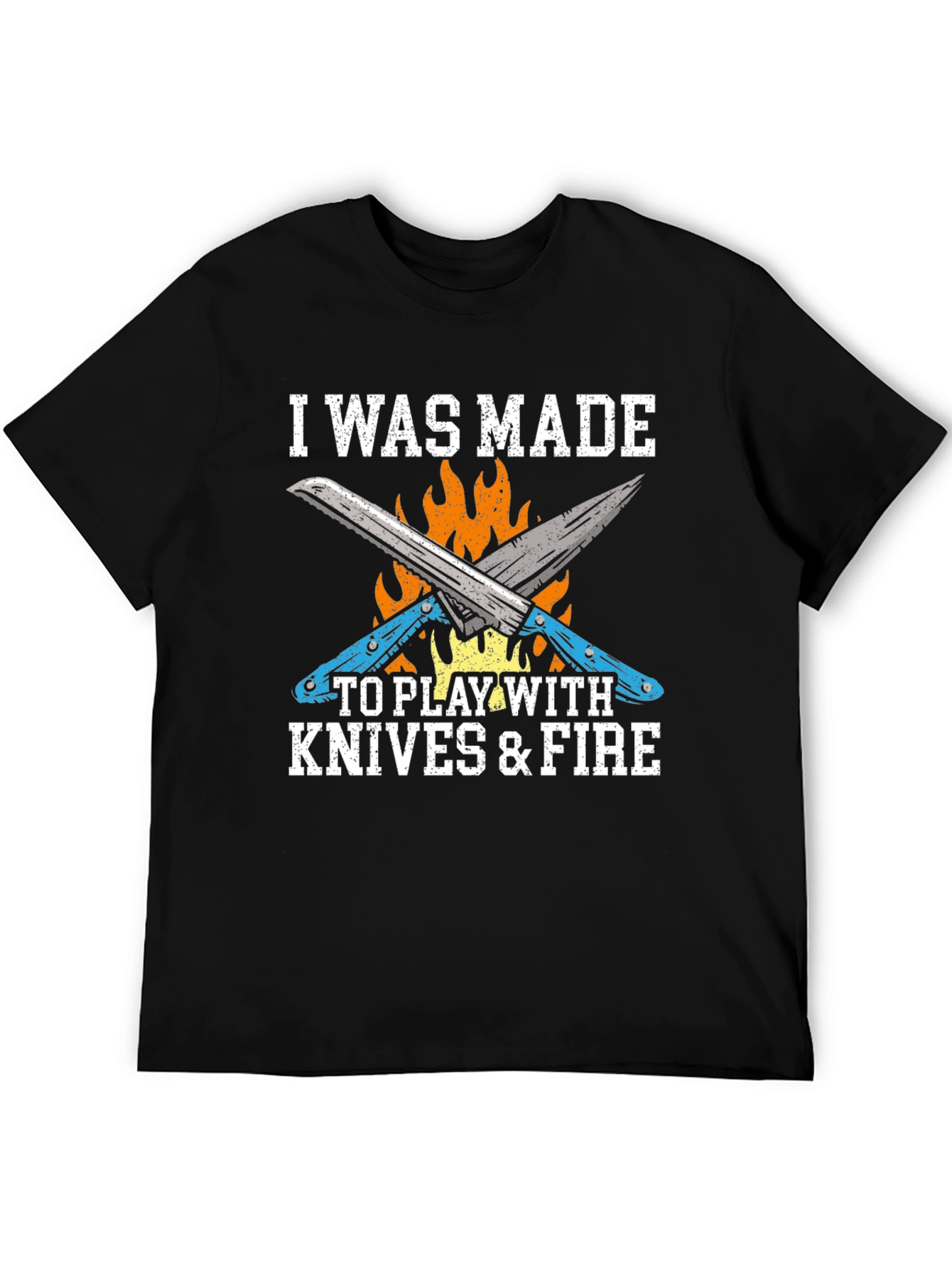 Knives & Fire Graphic Tee - Chef Cook BBQ