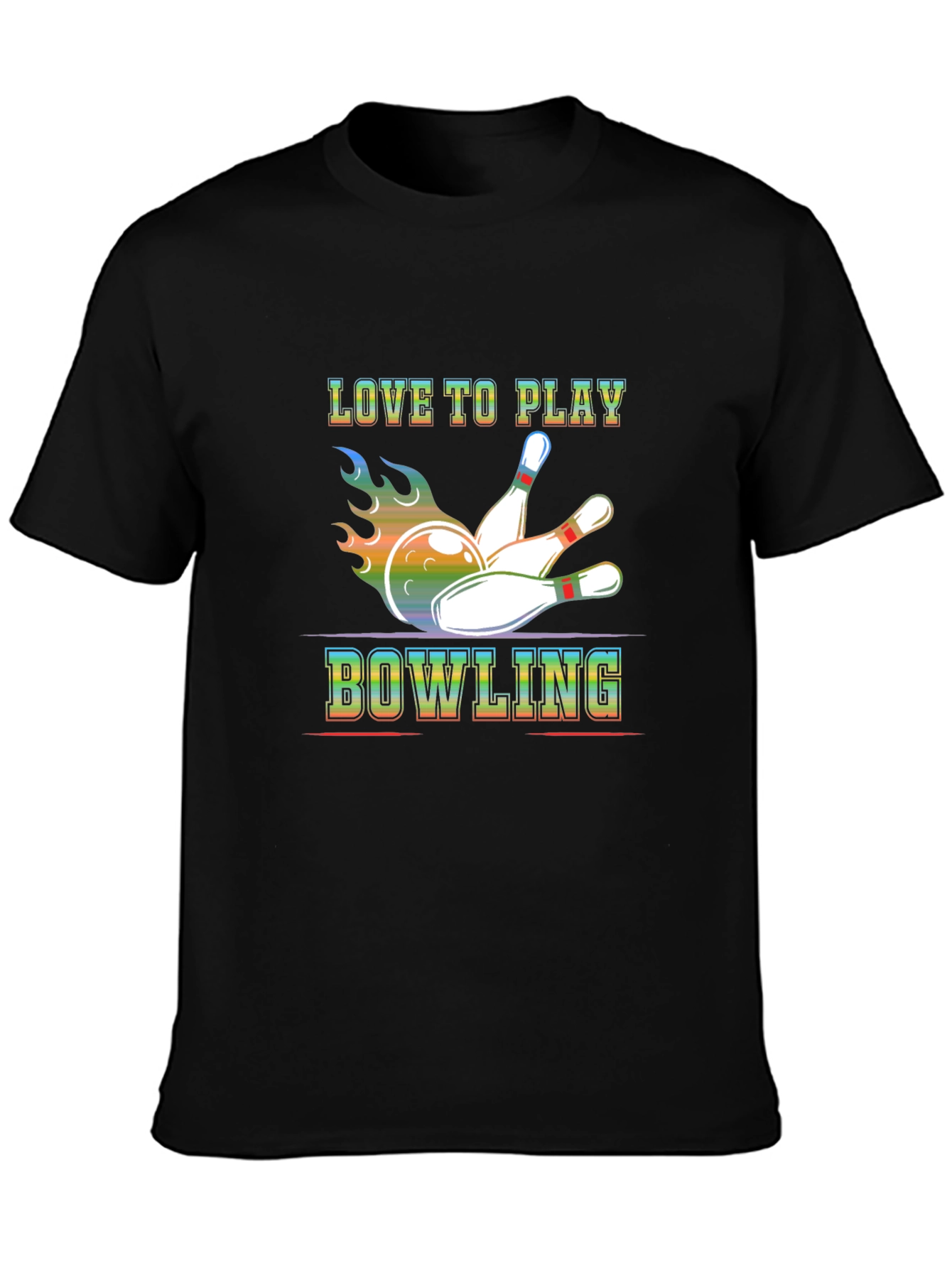 Love to Play Bowling T-Shirt - Graphic Print
