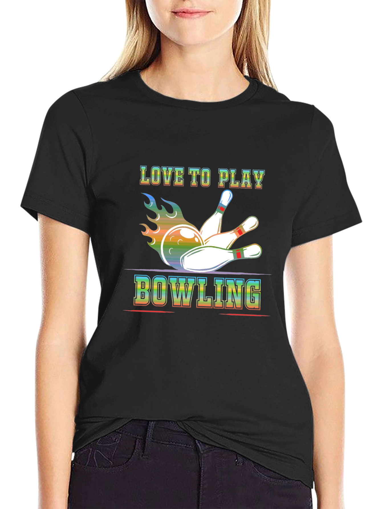 Love to Play Bowling T-Shirt - Graphic Print