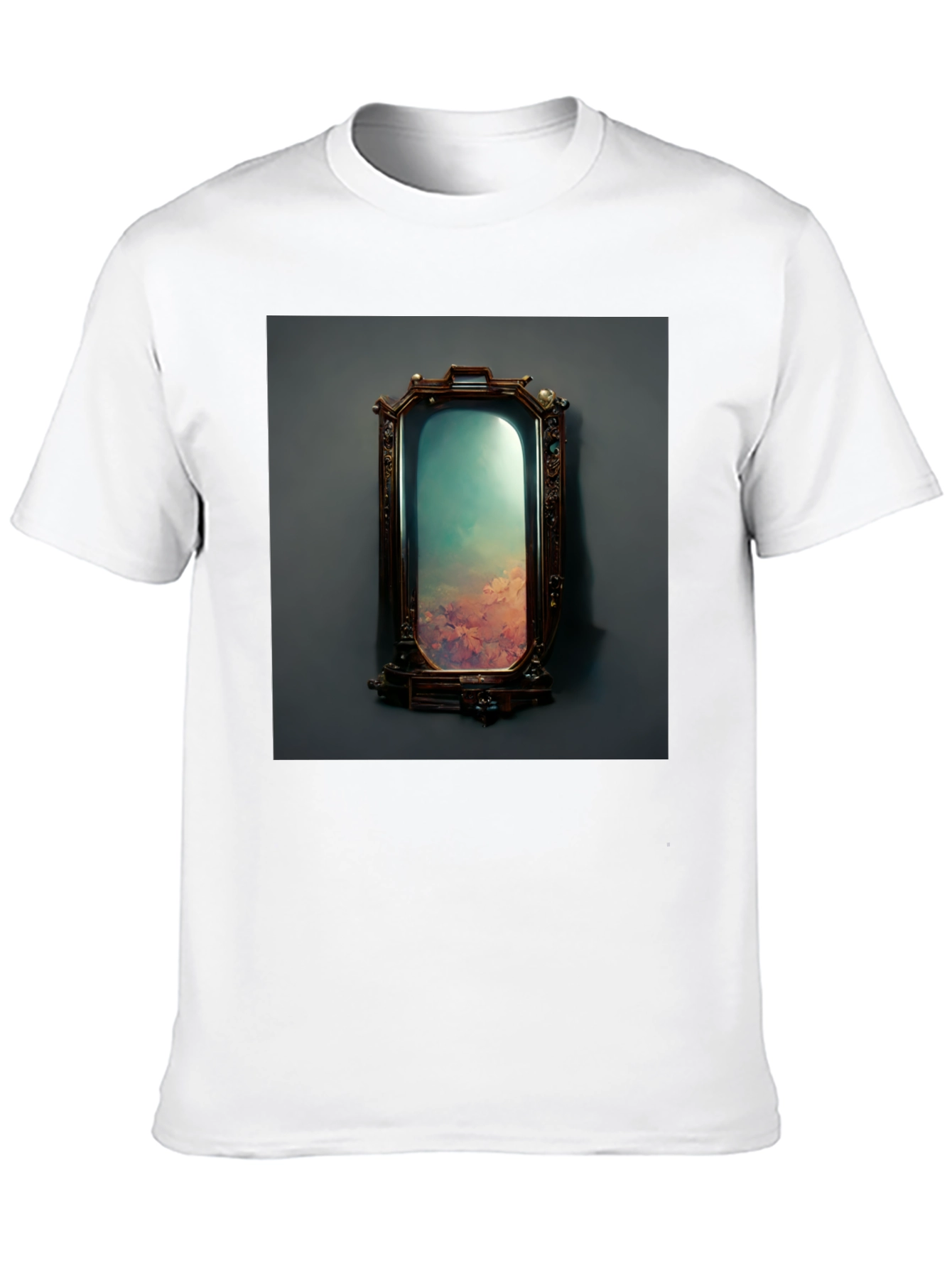 Surreal Mirror Image Graphic Tee - Black