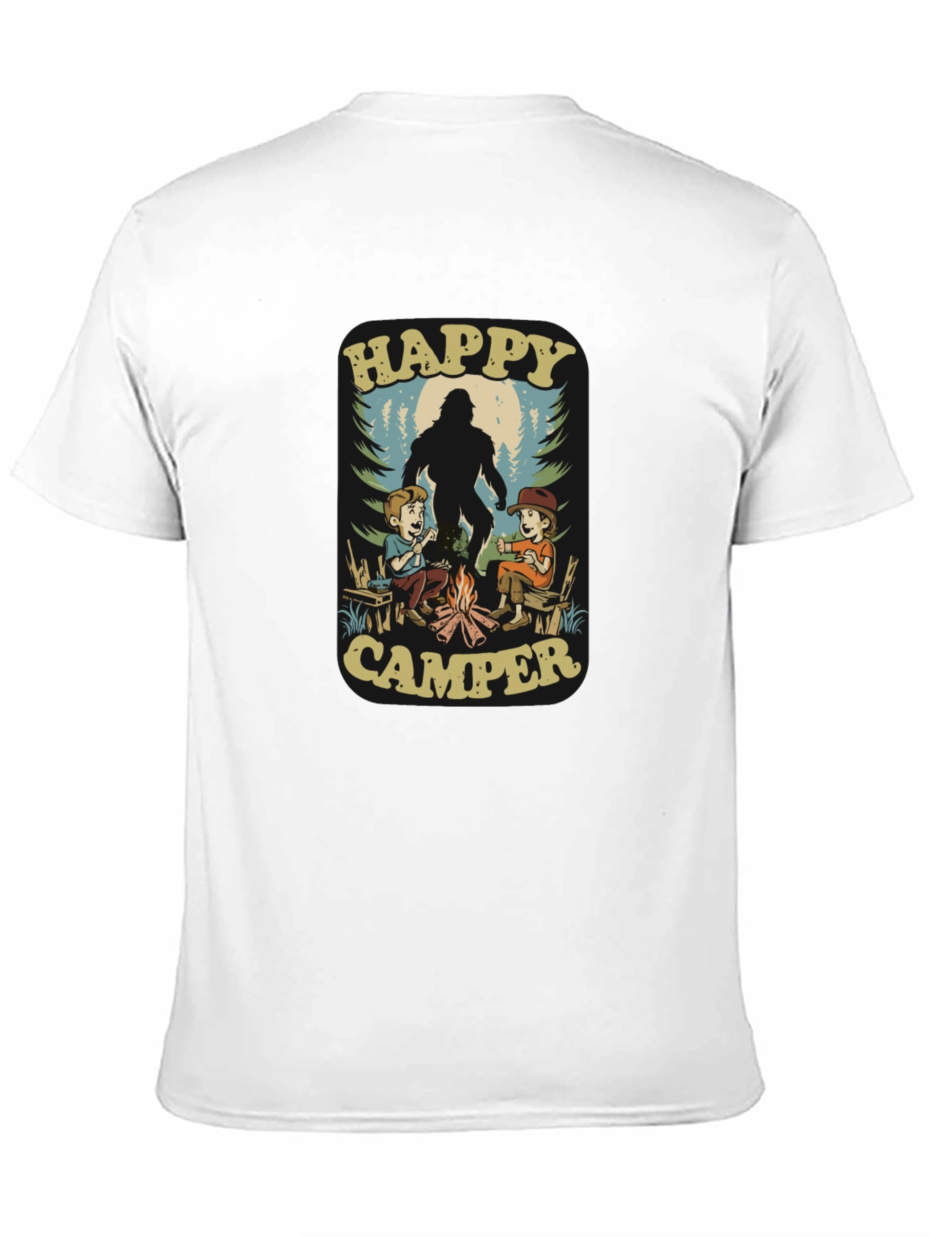 Happy Camper Bigfoot T-Shirt - Black