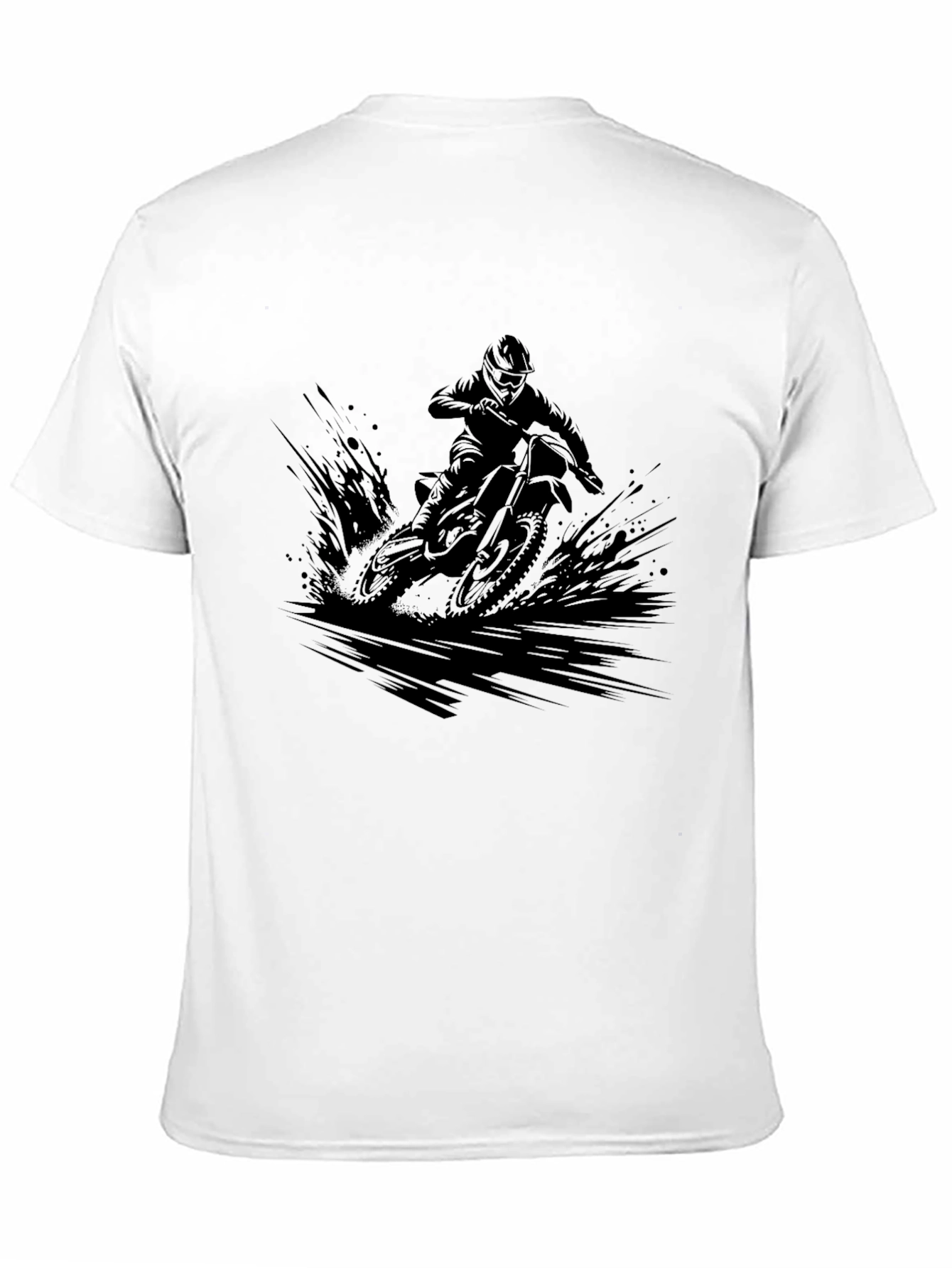 Dirt Bike Rider Graphic Tee - Black