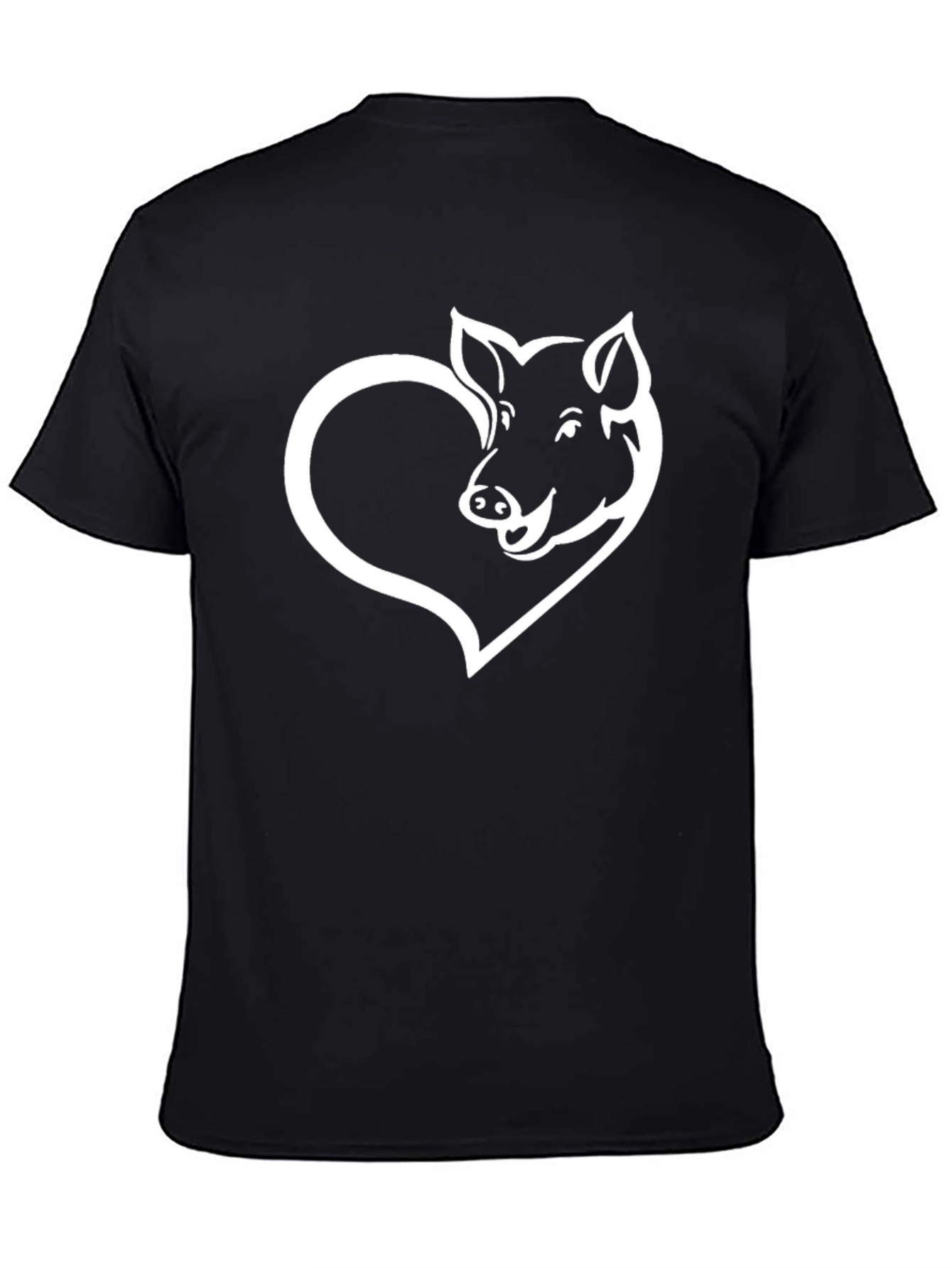 Boar Heart Graphic T-Shirt - Black