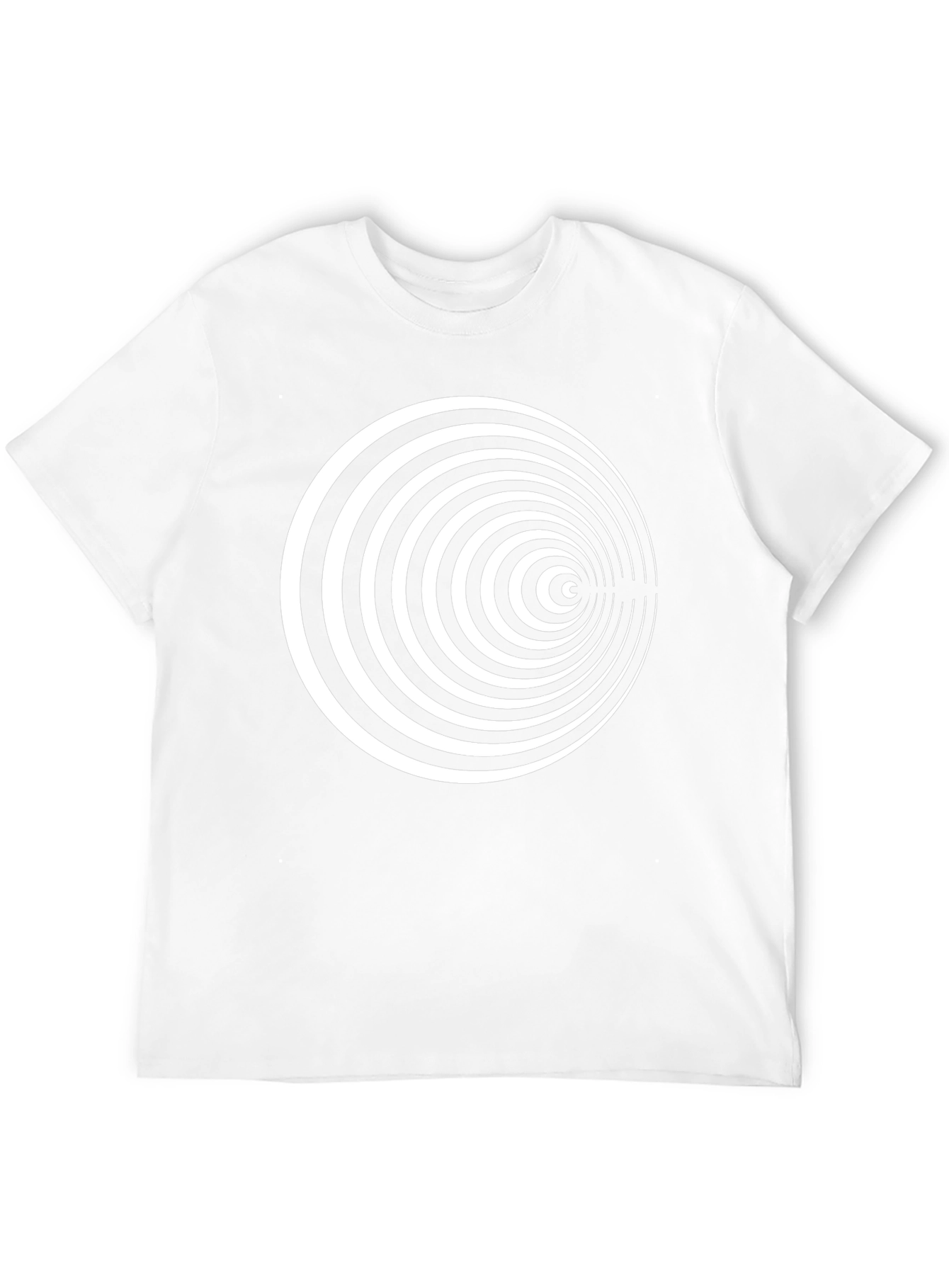 Hypnotic Circle Graphic Tee - Black Cotton Blend
