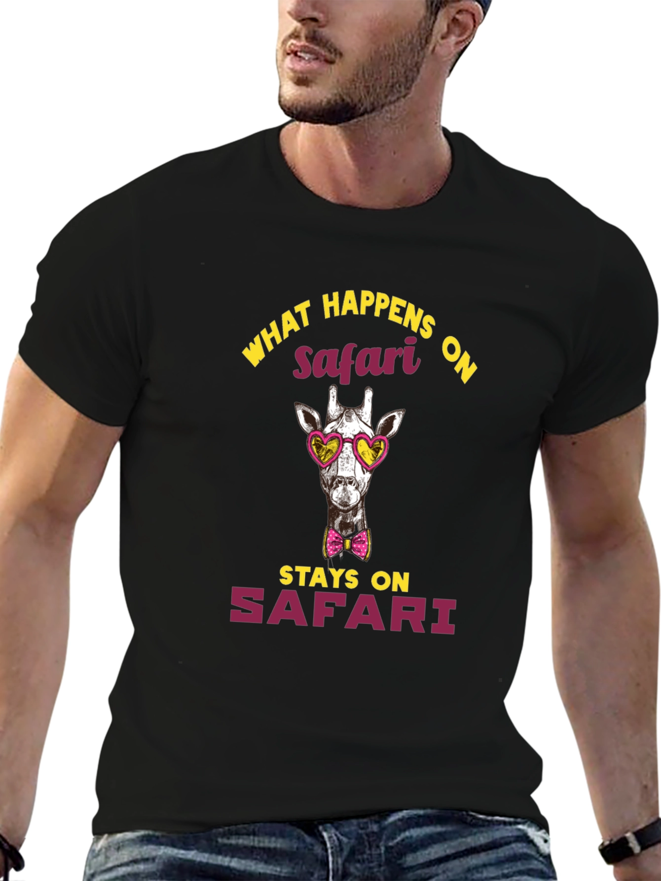 Safari Giraffe Graphic Tee
