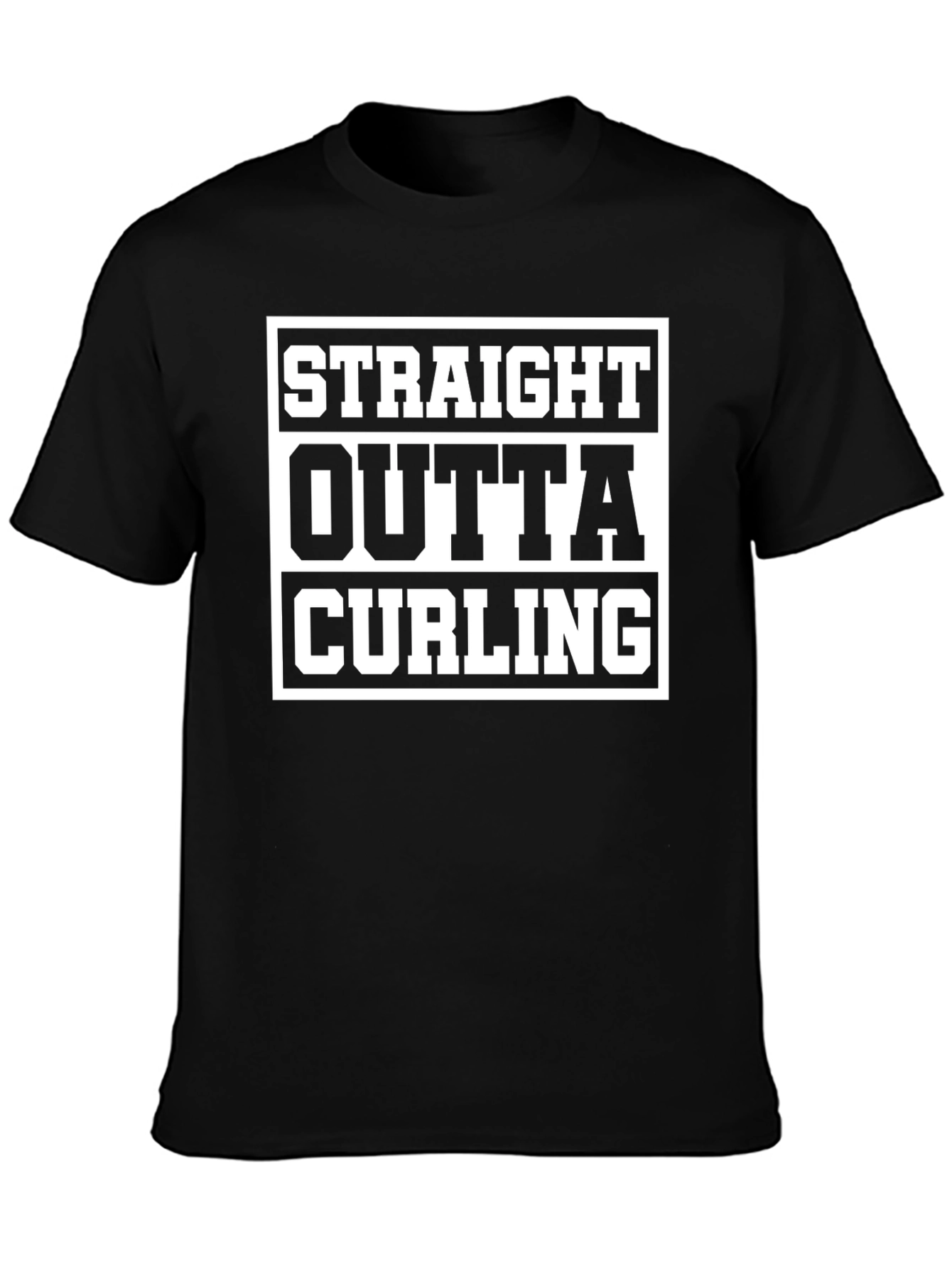Straight Outta Curling T-Shirt - Funny Sport Tee