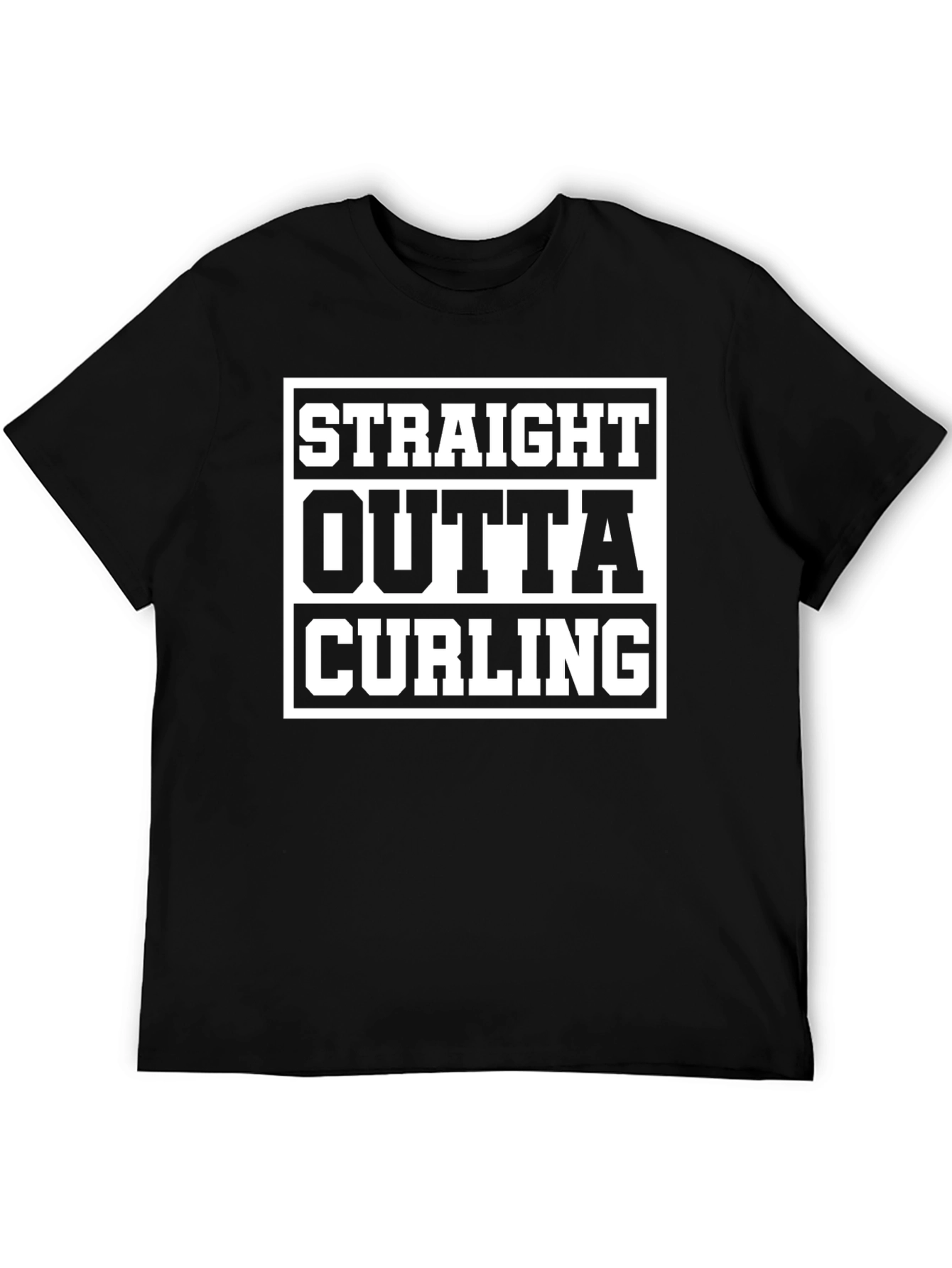 Straight Outta Curling T-Shirt - Funny Sport Tee